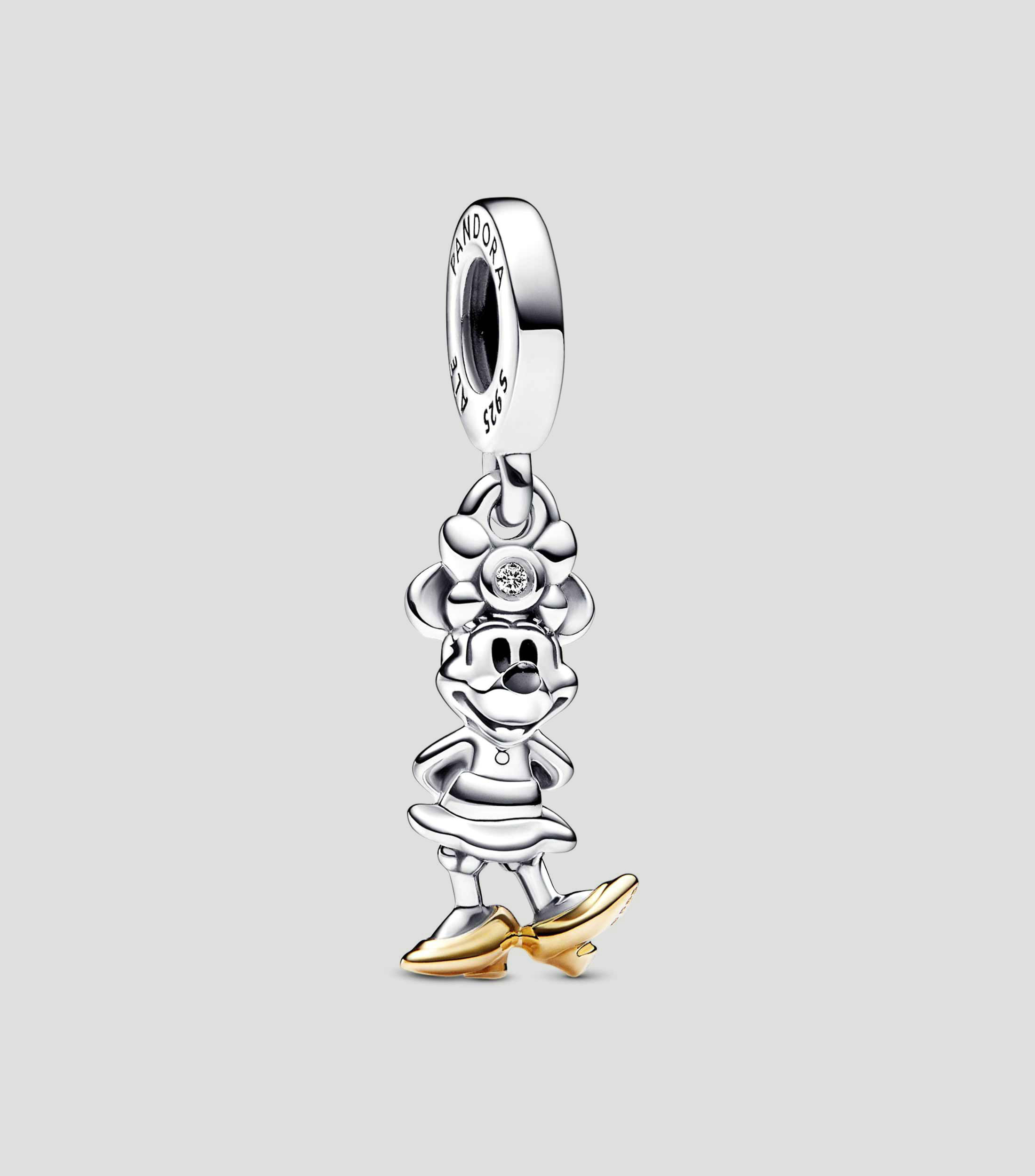 Charm en Plata Minnie Mouse 100 Aniversario de Disney con Diamante Sintético Mujer