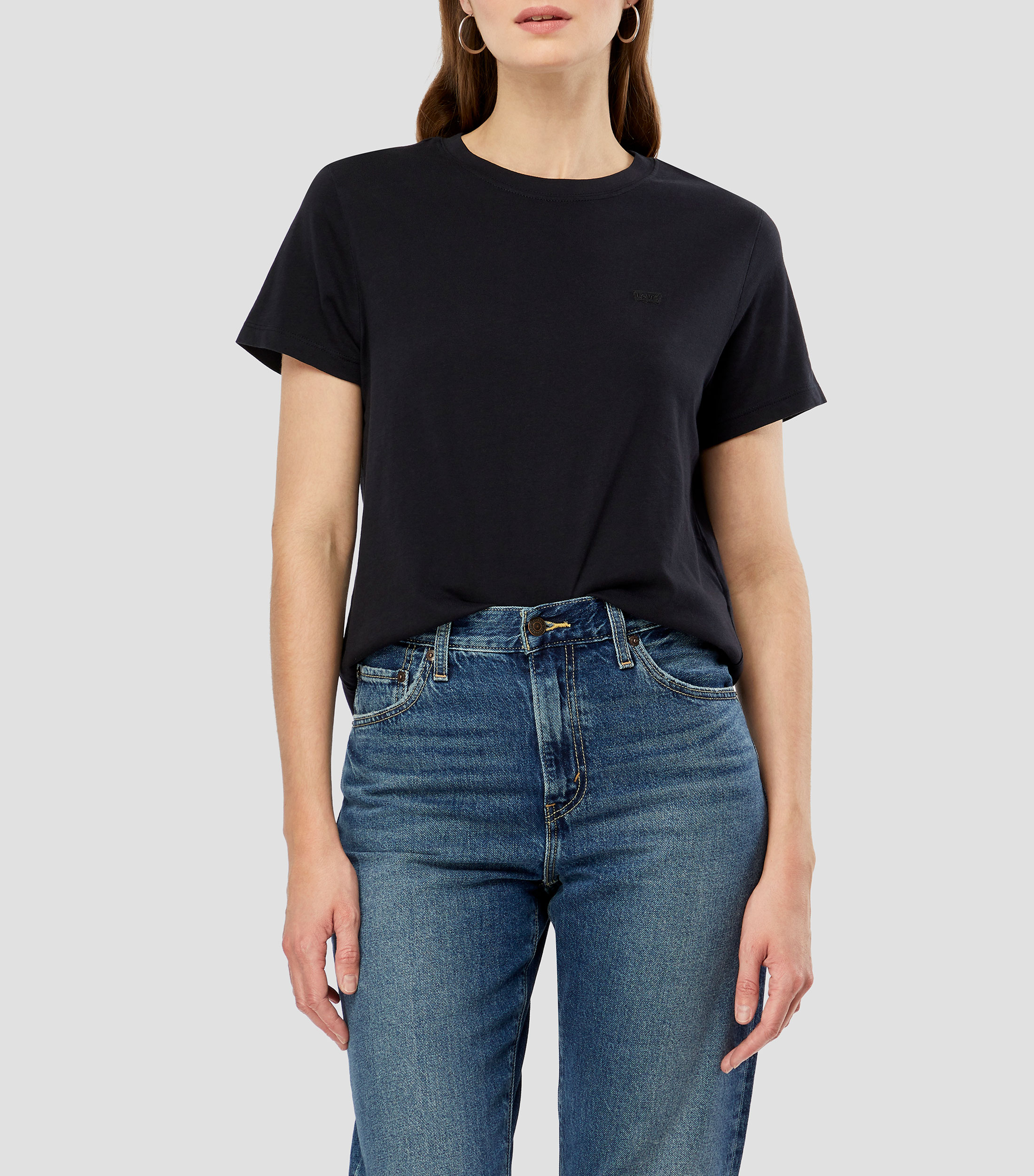 Playera cuello redondo manga corta lisa Mujer