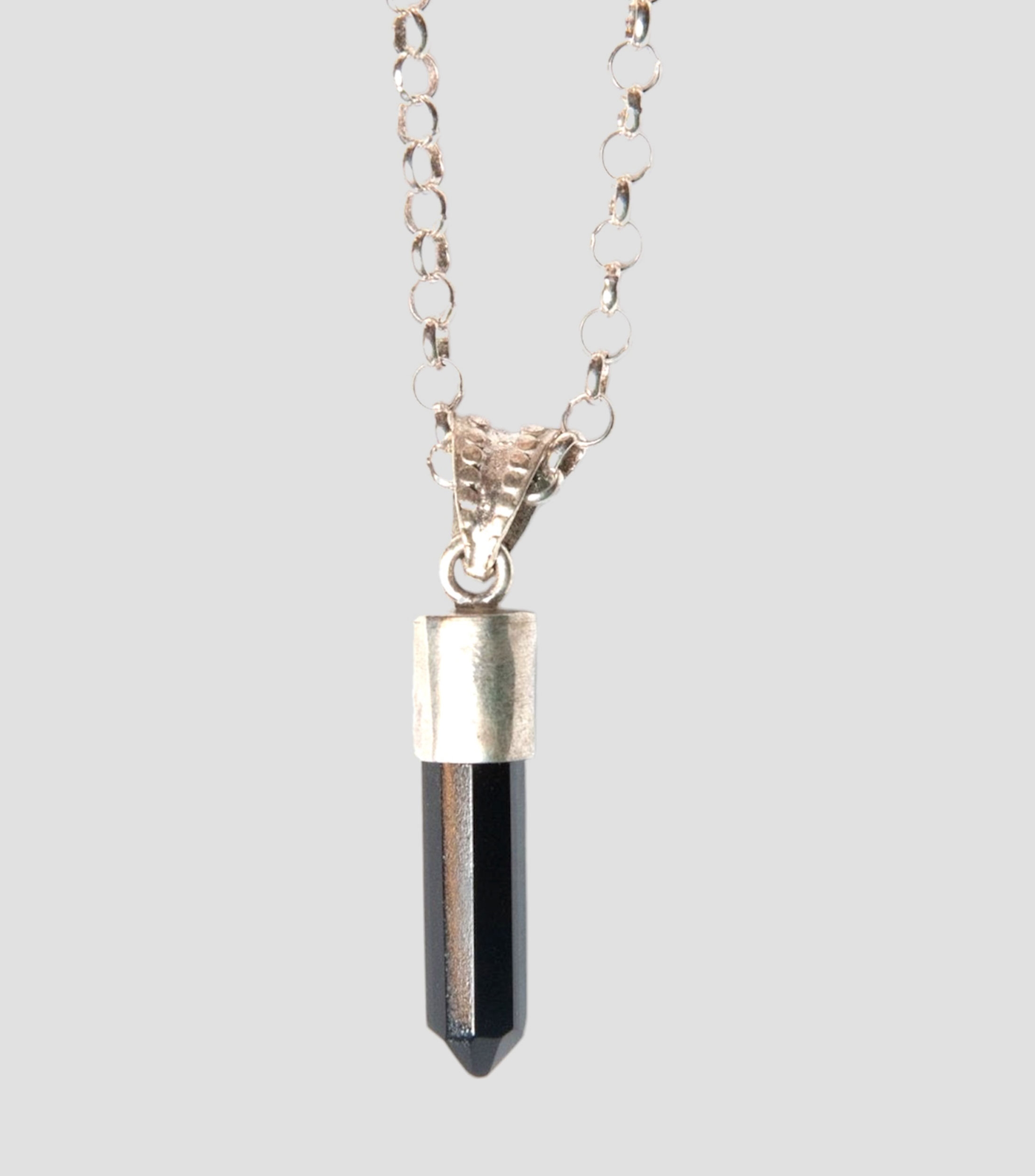 Dije en Plata .925 con Piedra Ónix Hombre