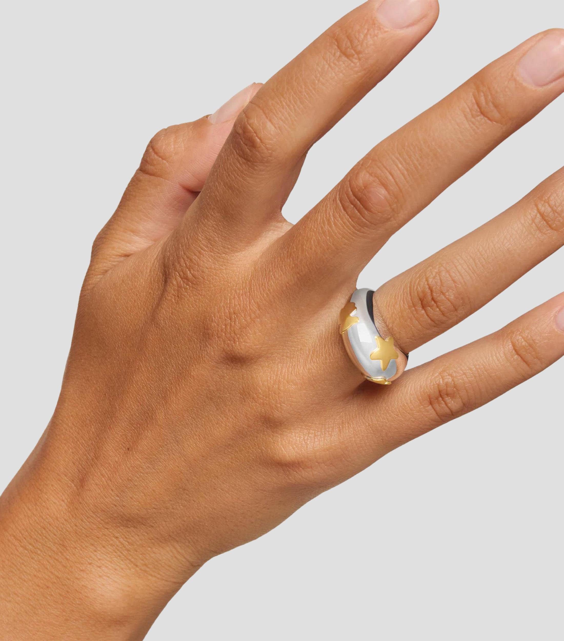 Anillo Abombado Warm con motivos Mujer