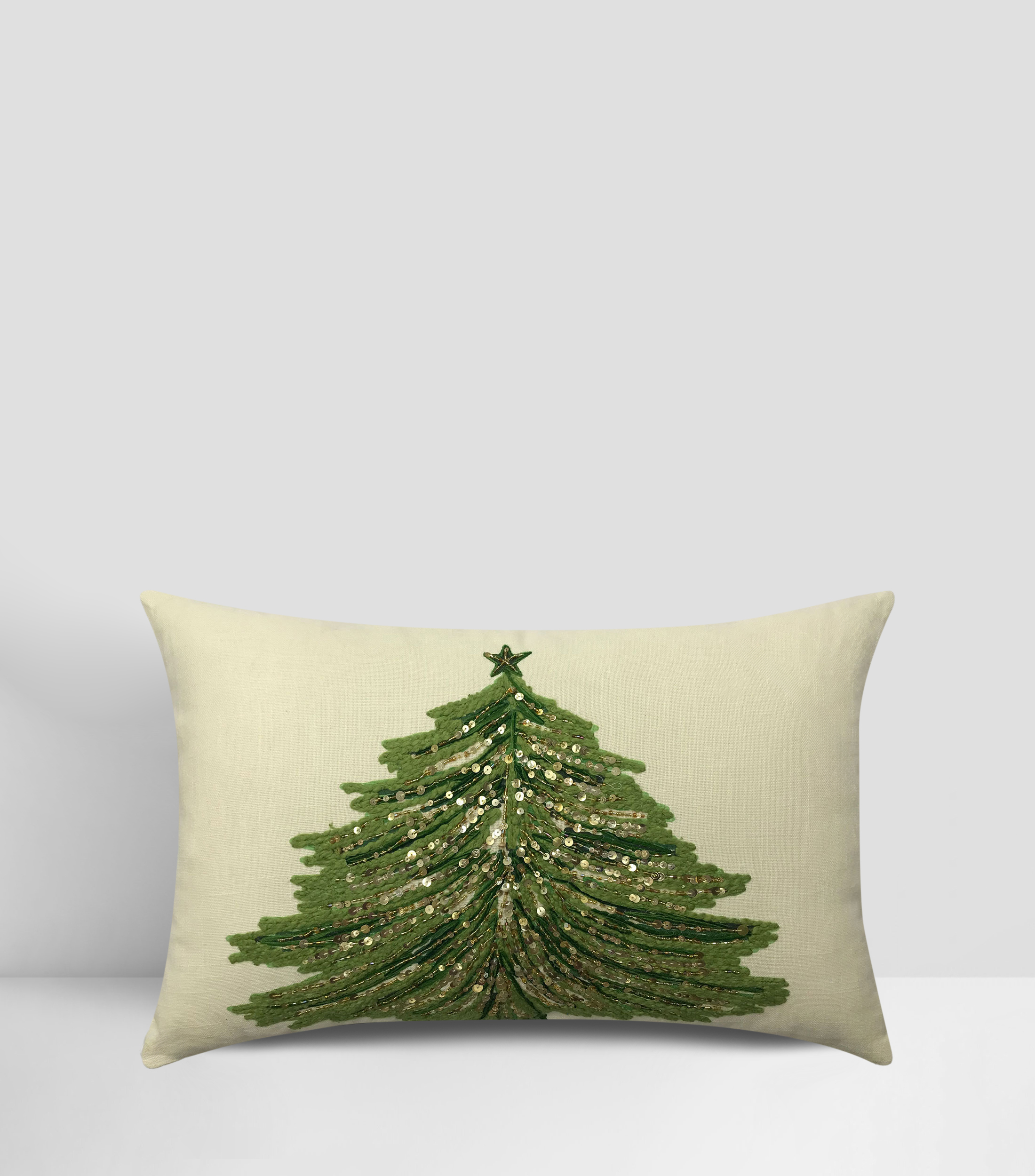 Cojín decorativo Árbol Navideño bordado