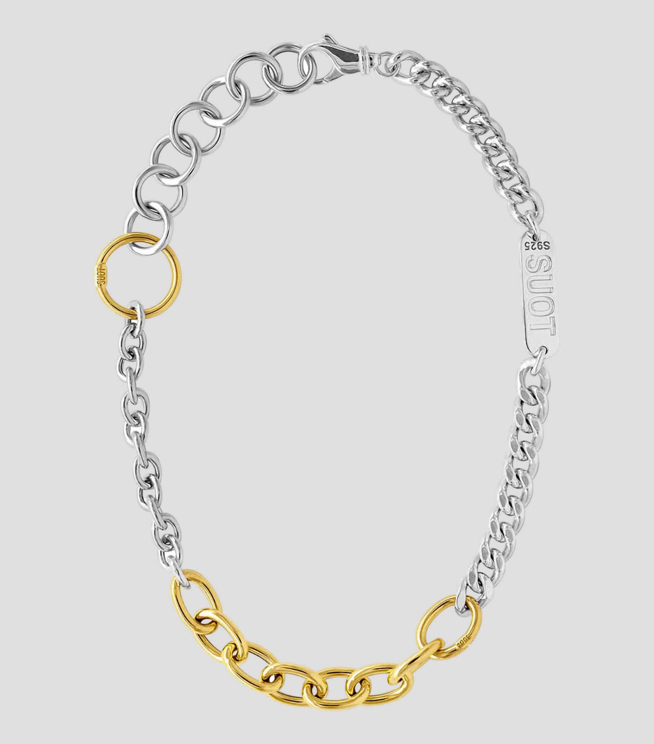 Collar en plata con eslabones Mujer
