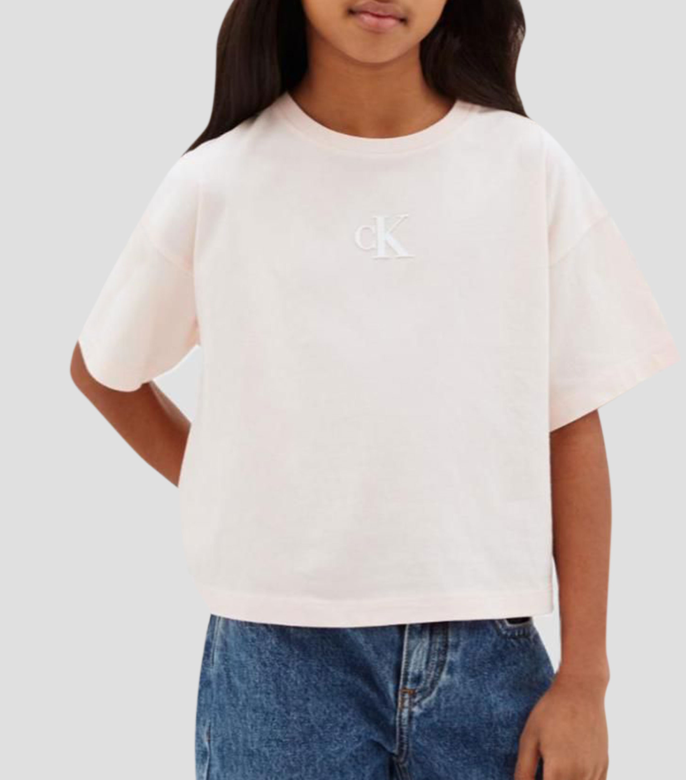 Playera cuello redondo manga corta estampada Niña