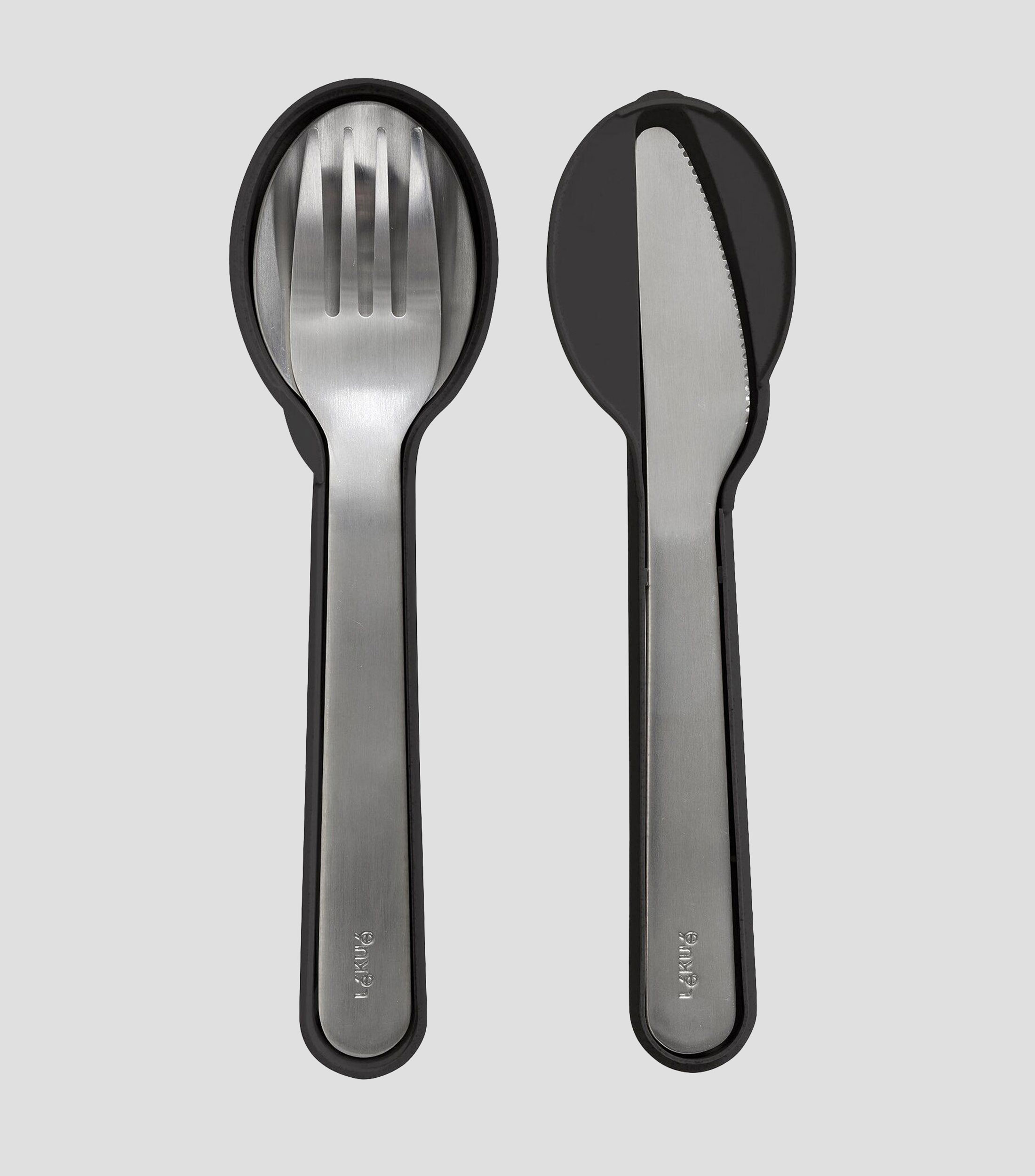 Set de cubiertos 3 piezas en acero inoxidable