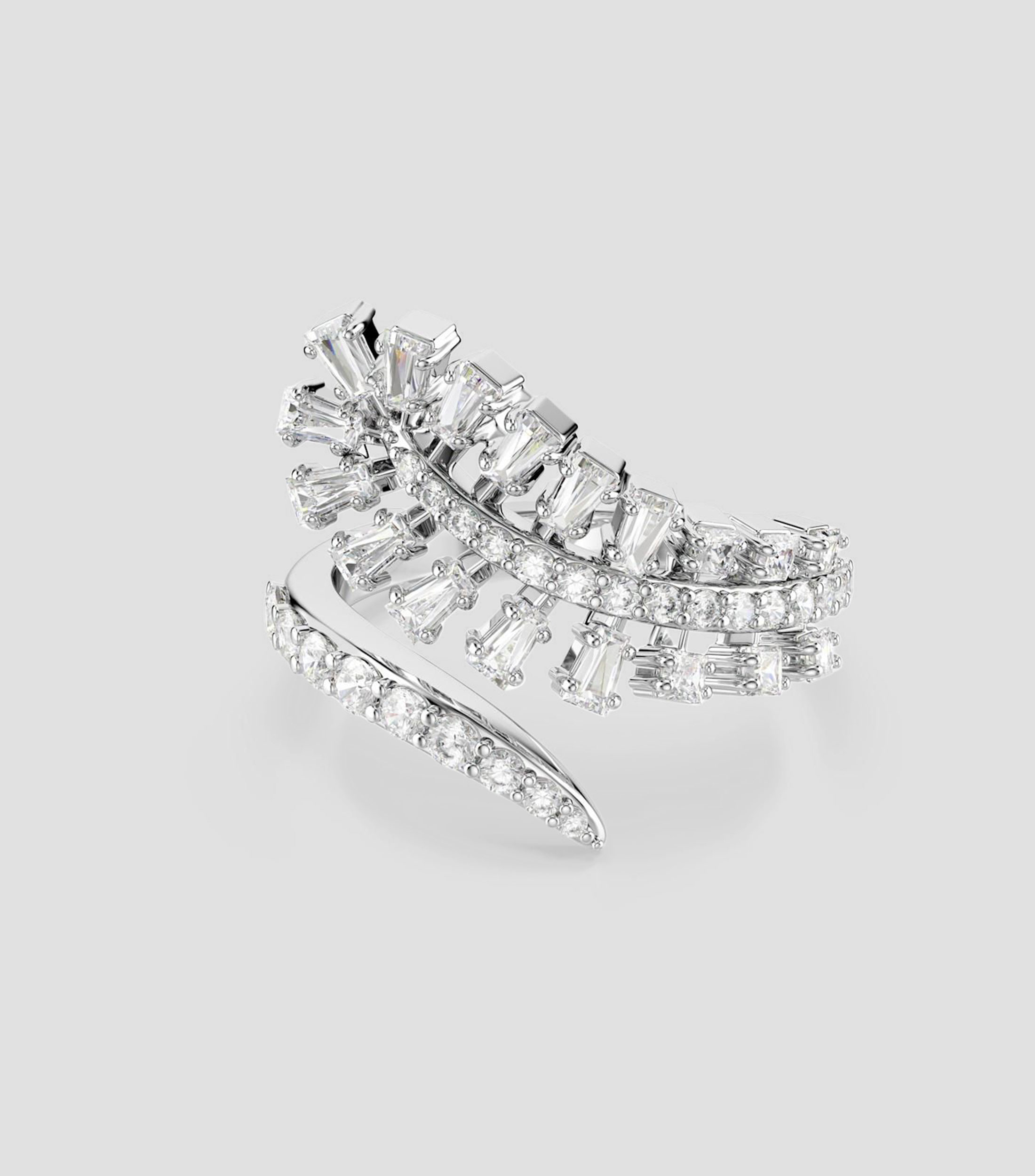 Anillo abierto Vienna Feather con Swarovski Zirconia Mujer
