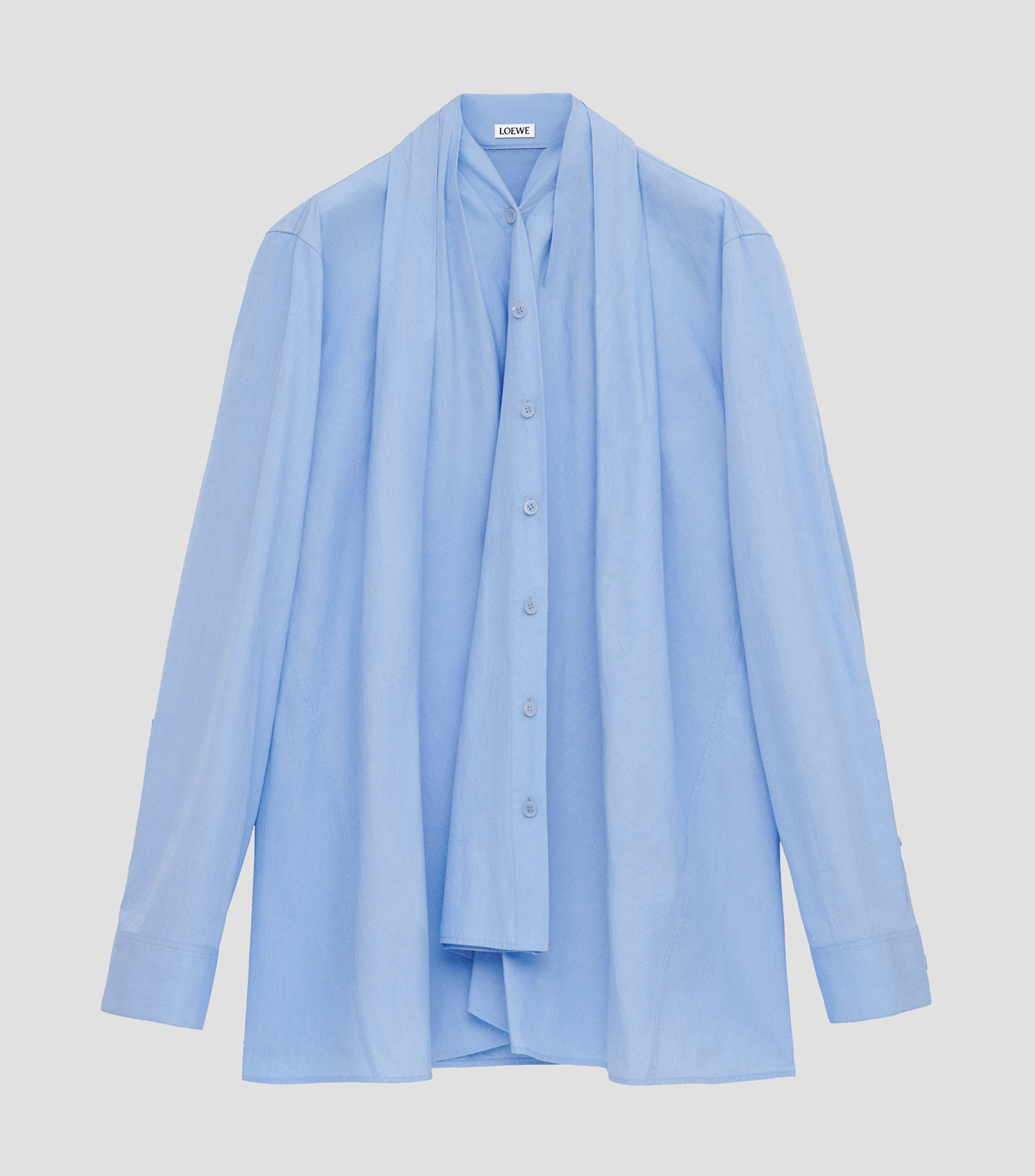 Camisa lisa de manga larga Mujer