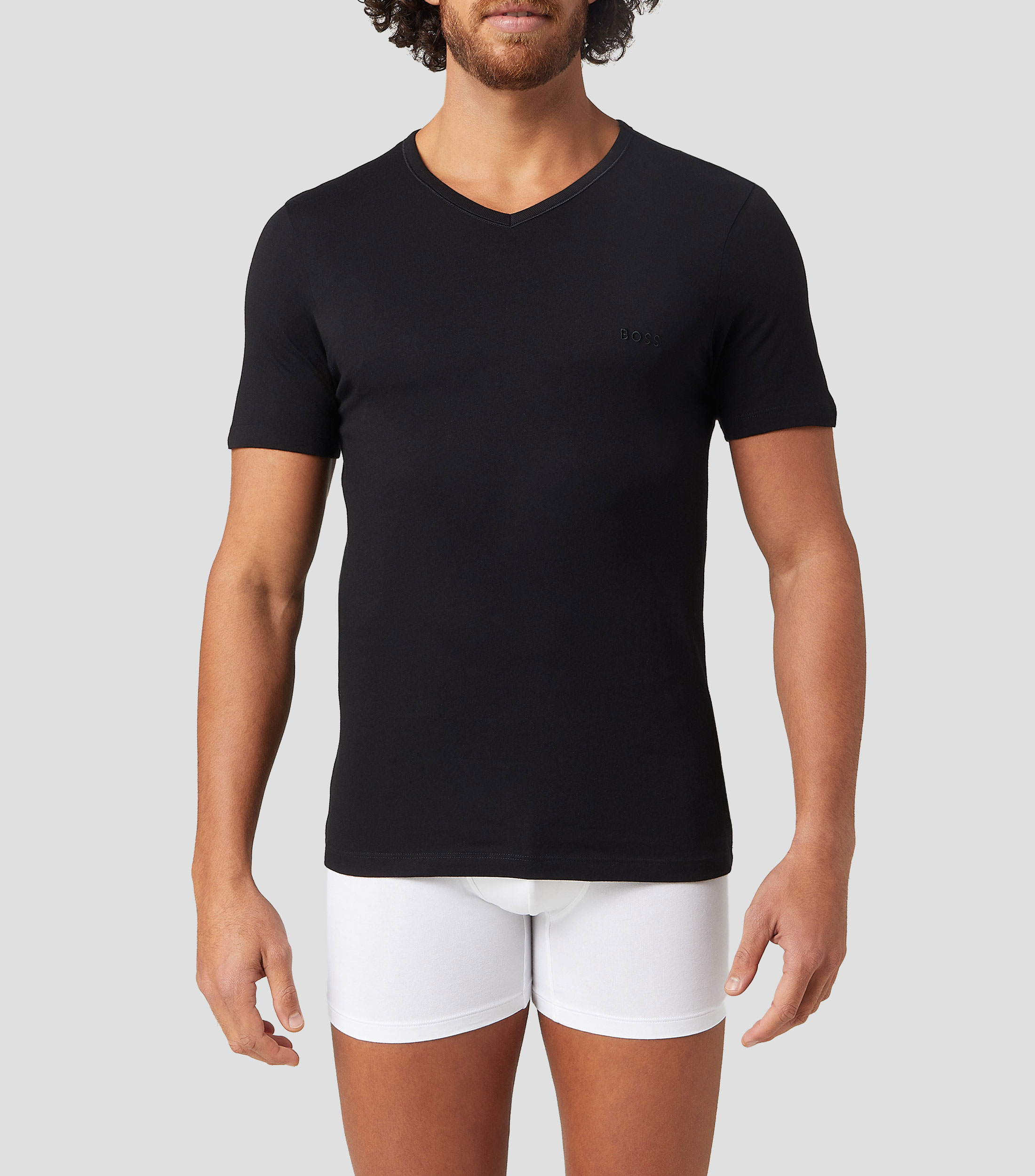 Set 3 playeras interiores con logo bordado Hombre