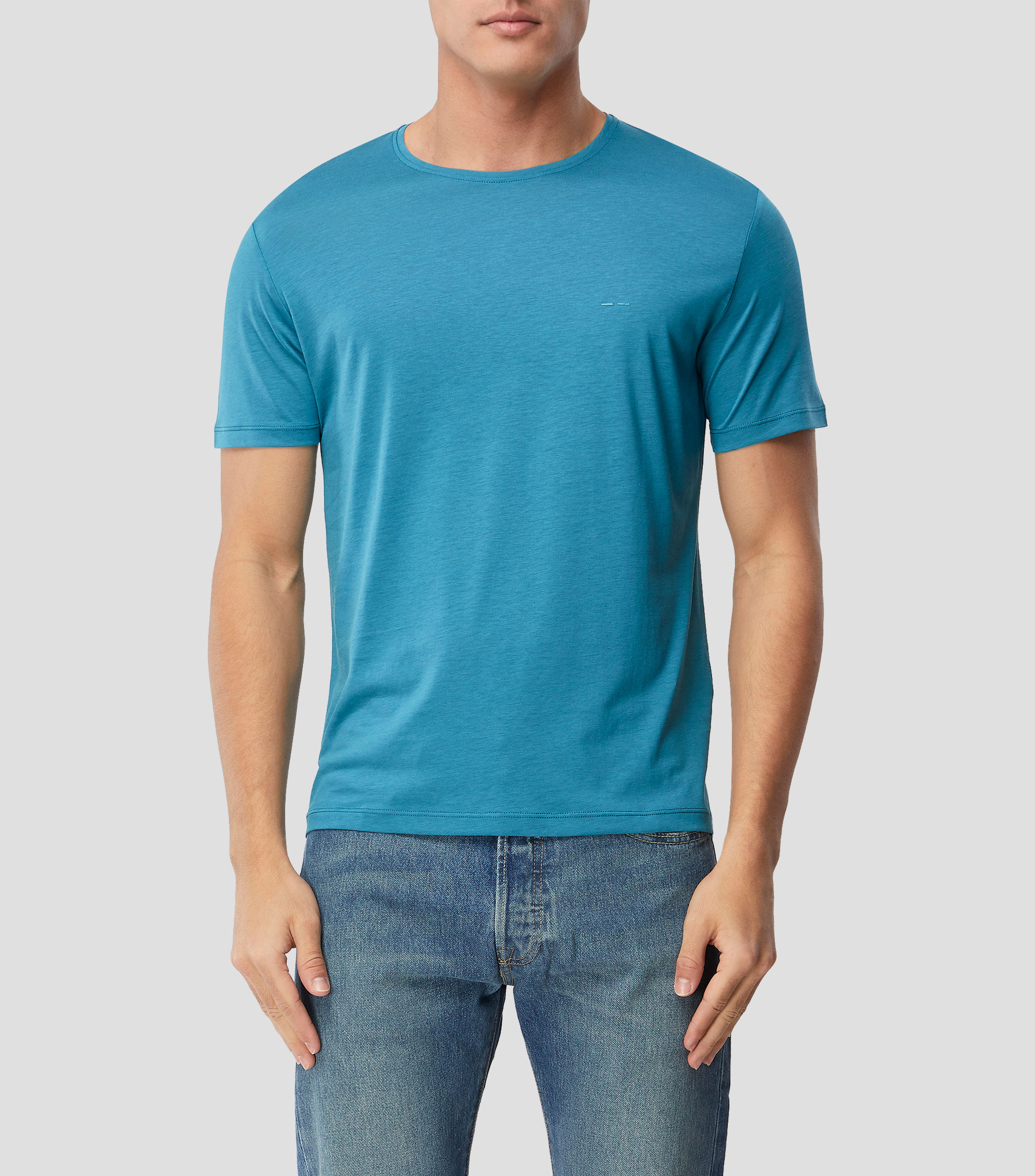 Playera cuello redondo manga corta lisa Hombre