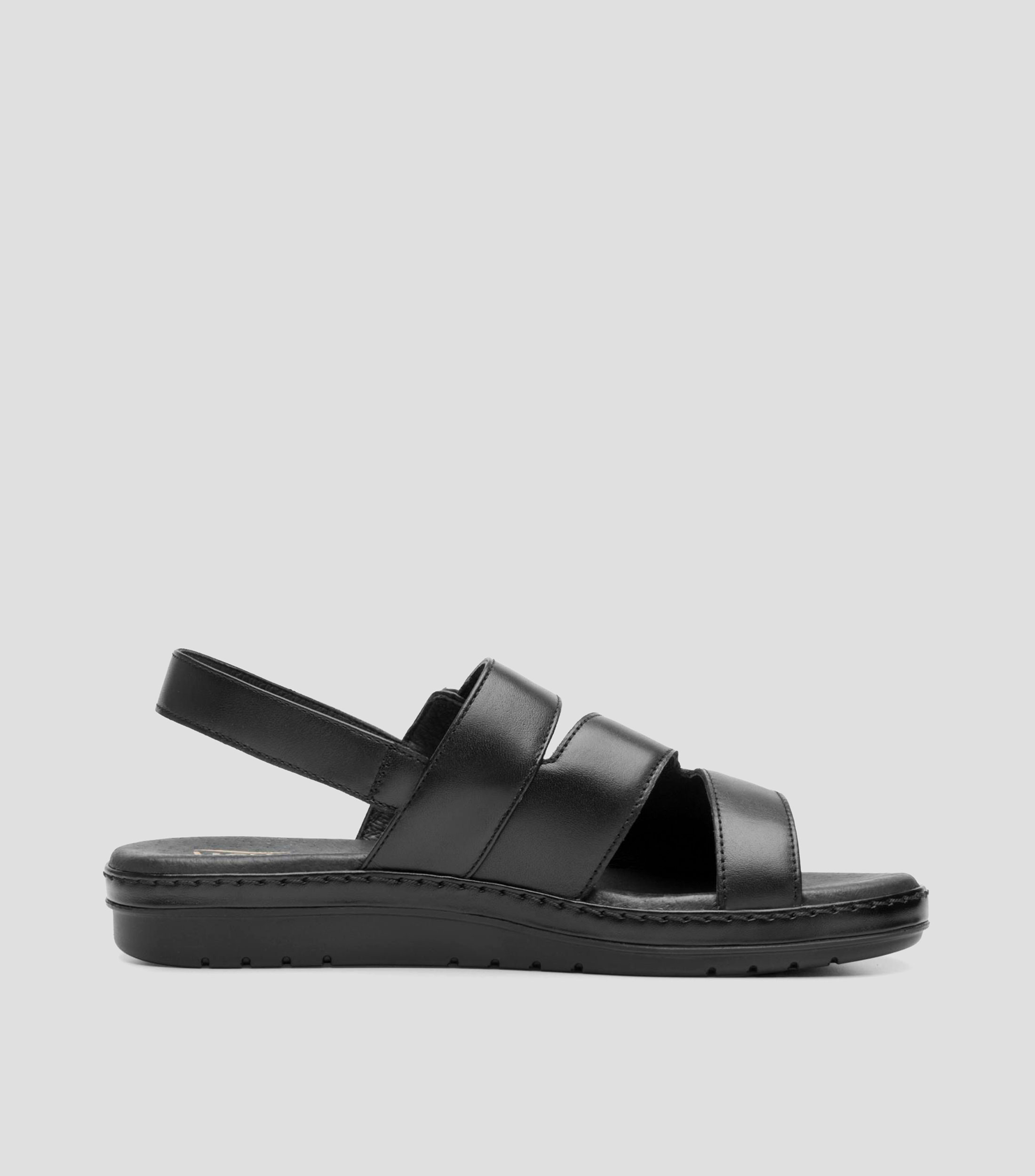 Sandalias de tacón bajo ancho en piel Peonia Mujer