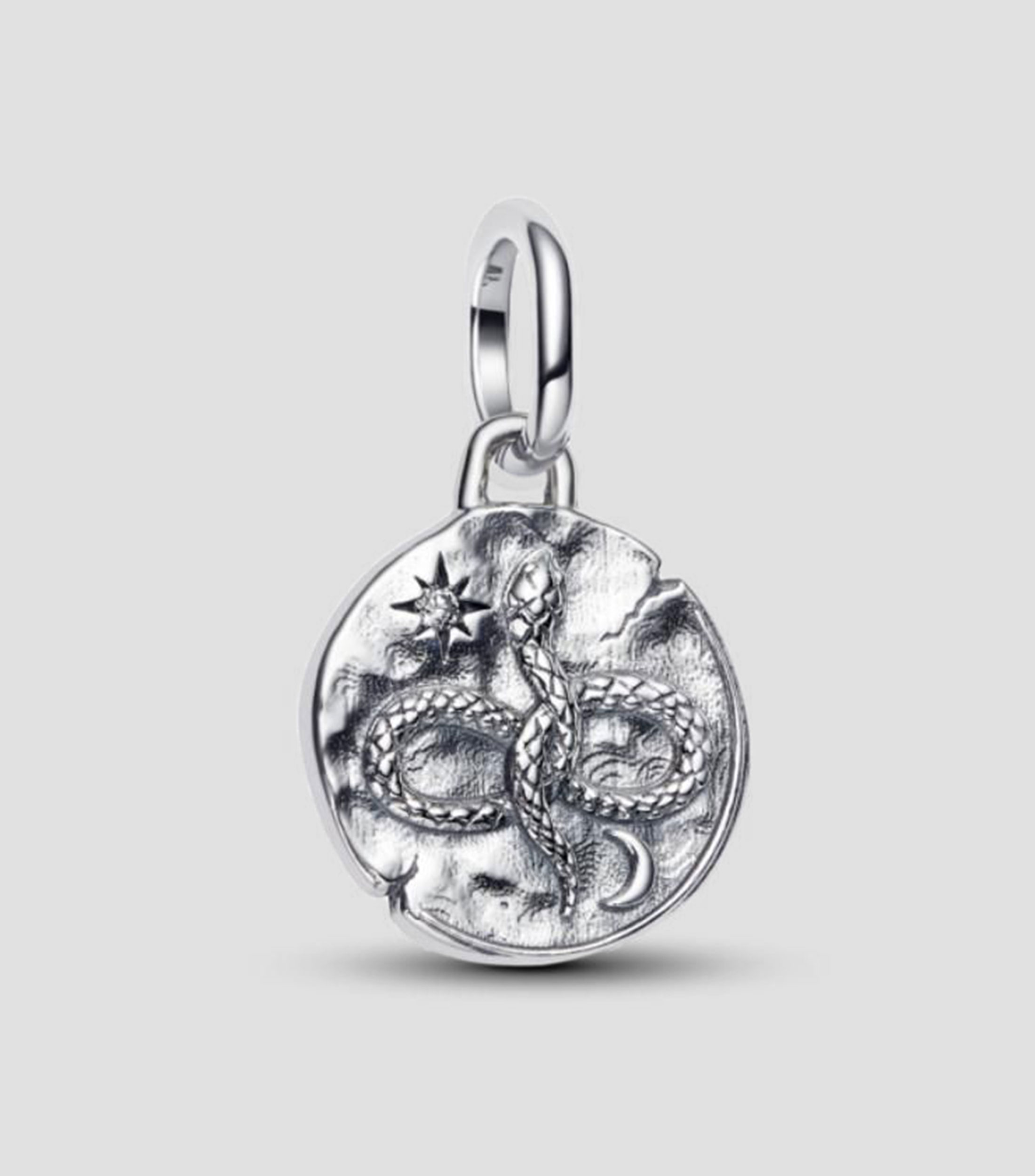 Charm Infinity Snake Medallion en plata Mujer