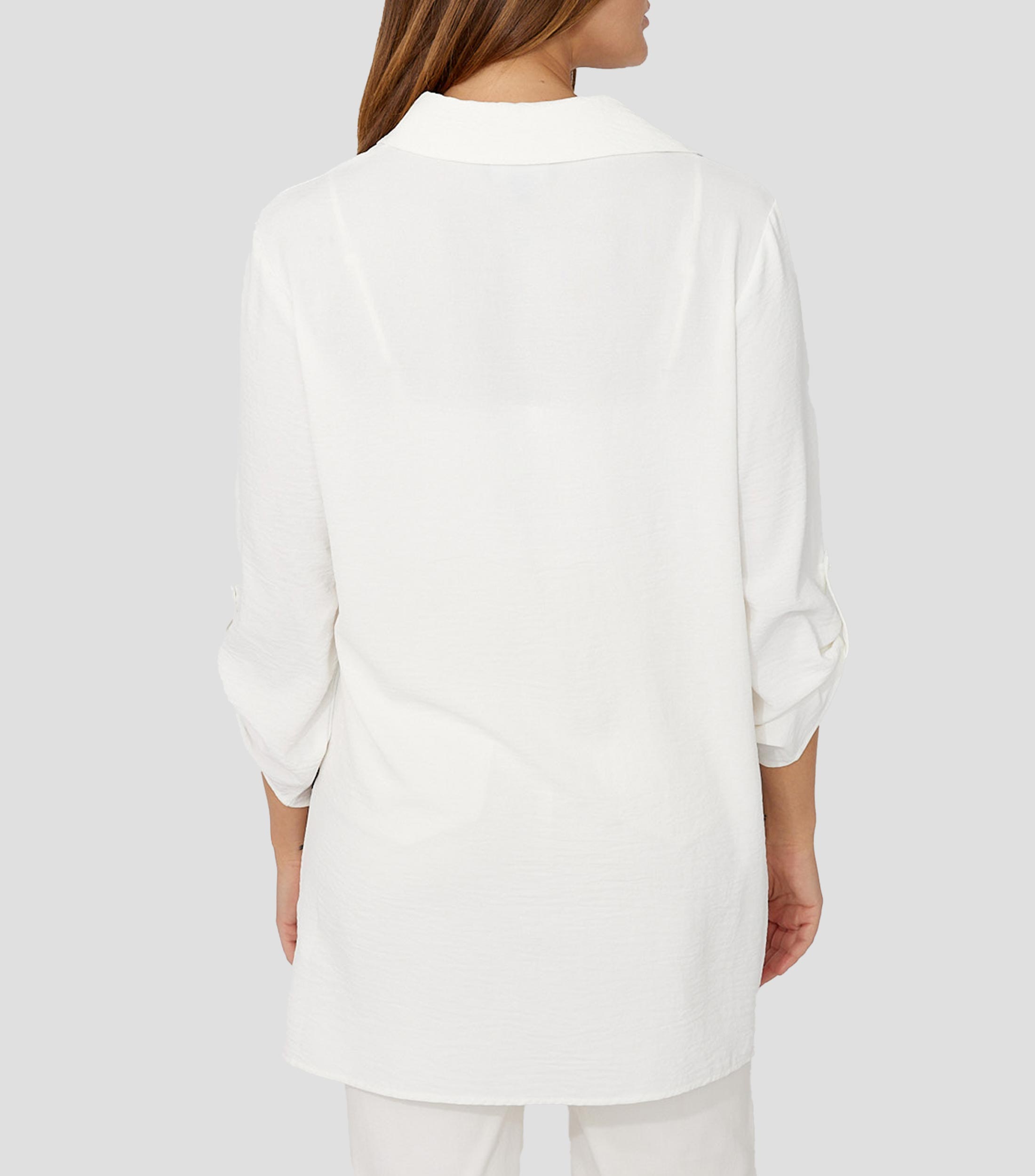 Camisa estampada manga larga Mujer