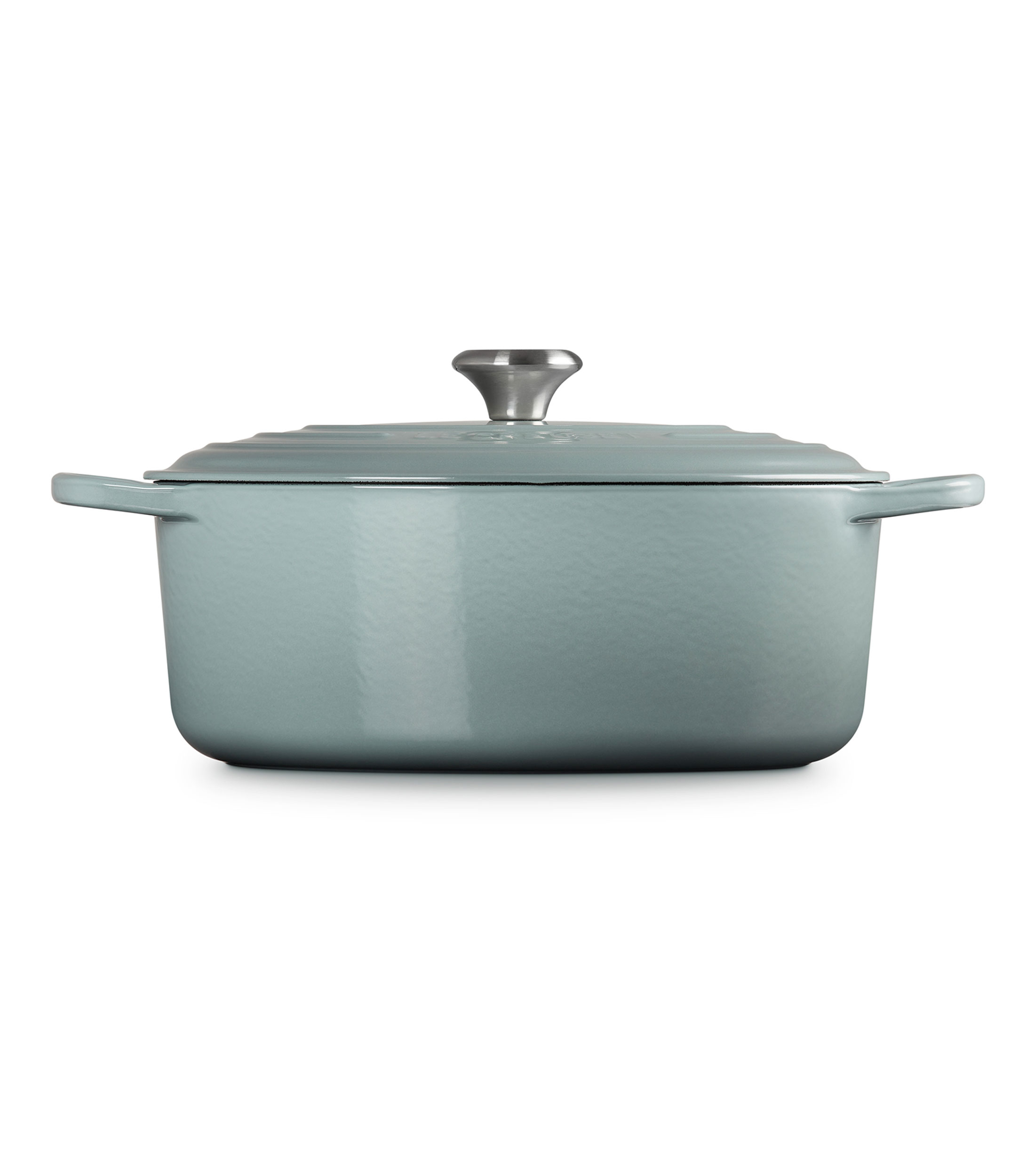 Cacerola ovalada en hierro colado Sea Salt 6.3 L azul