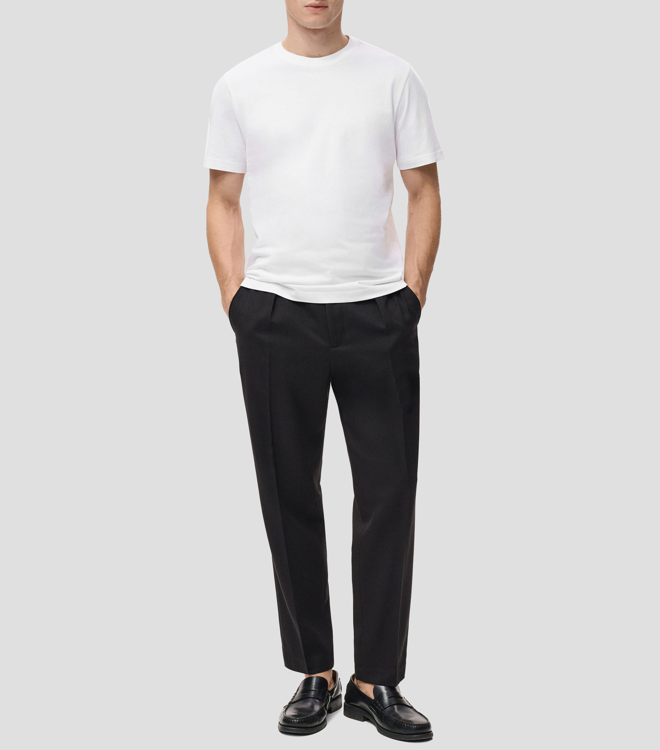 Playera cuello redondo manga corta lisa Hombre