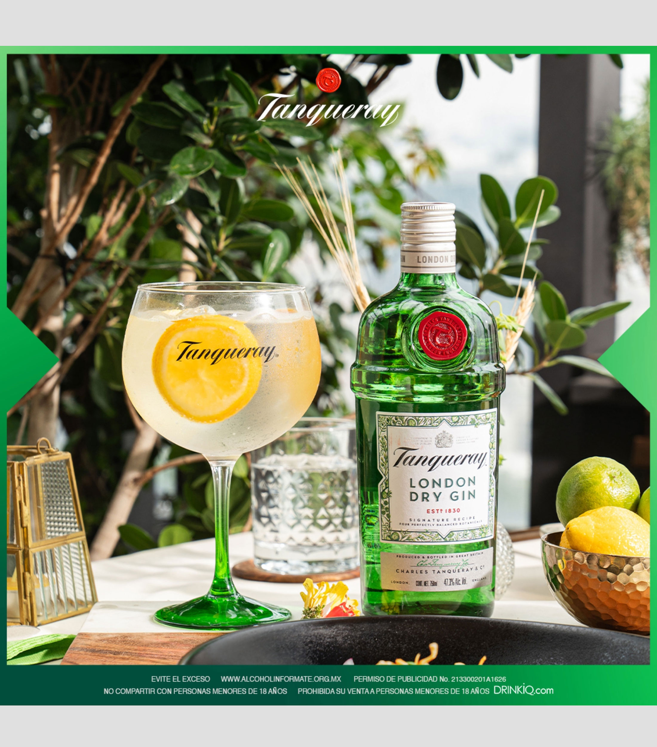 Ginebra Tanqueray London Dry Herbal, 750 ml