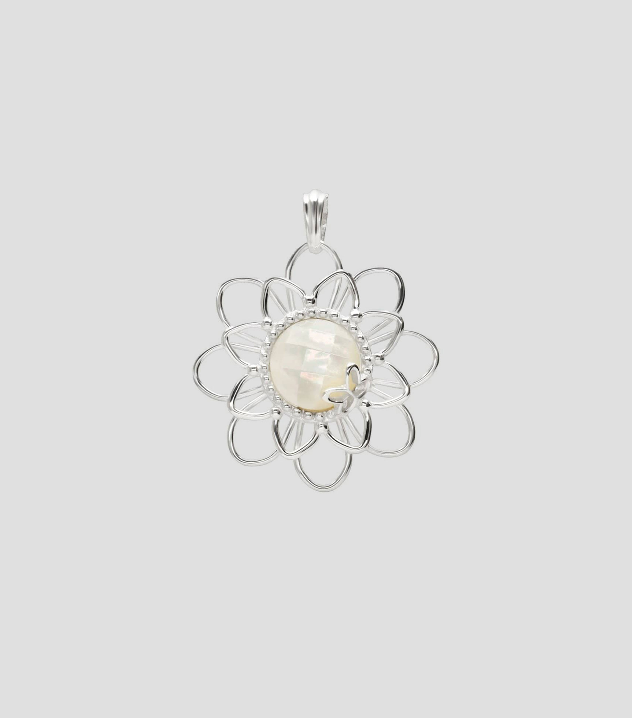 Dije en plata .925 flor Mujer