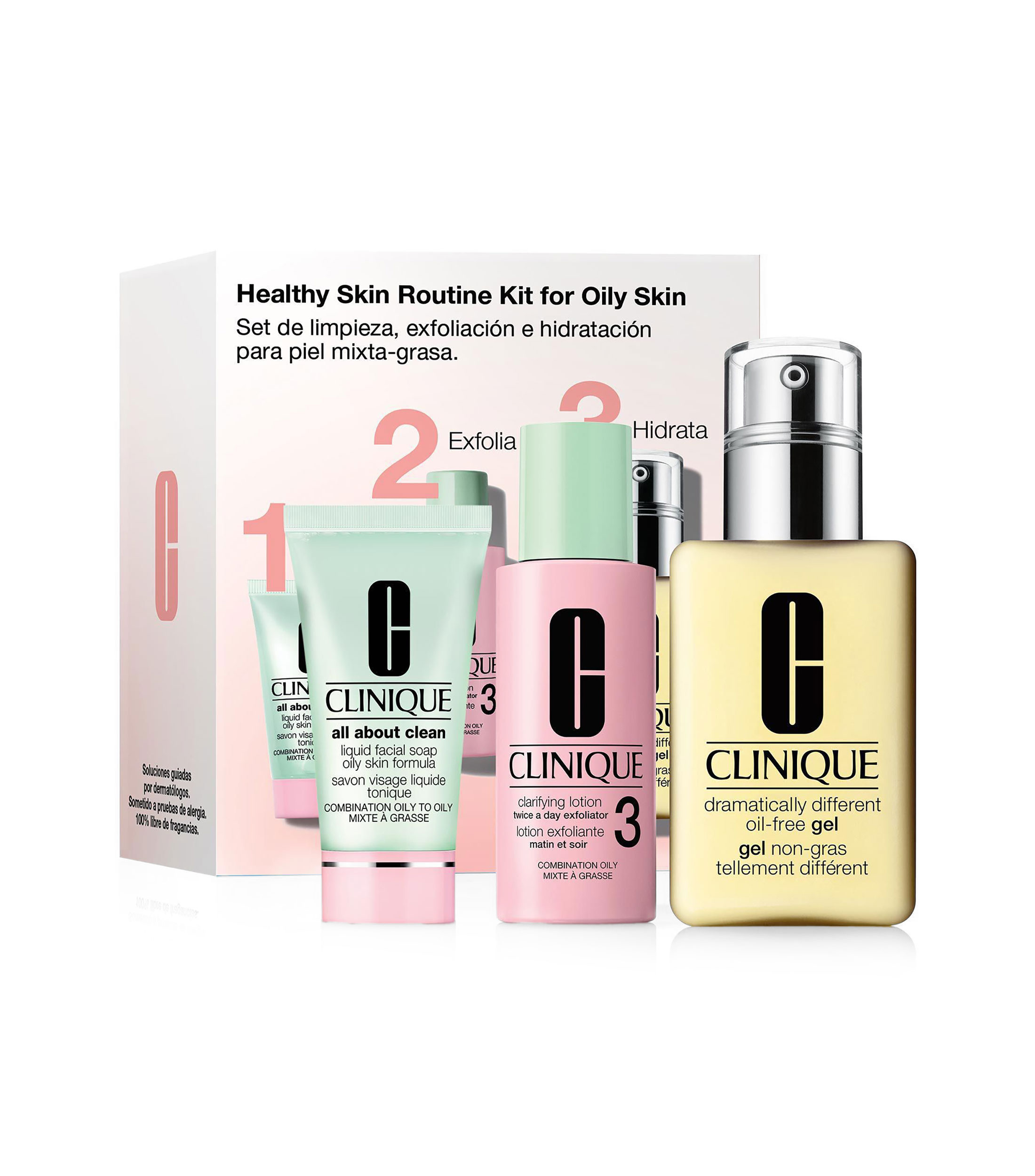 Set 3 pasos piel mixta a grasa Unisex