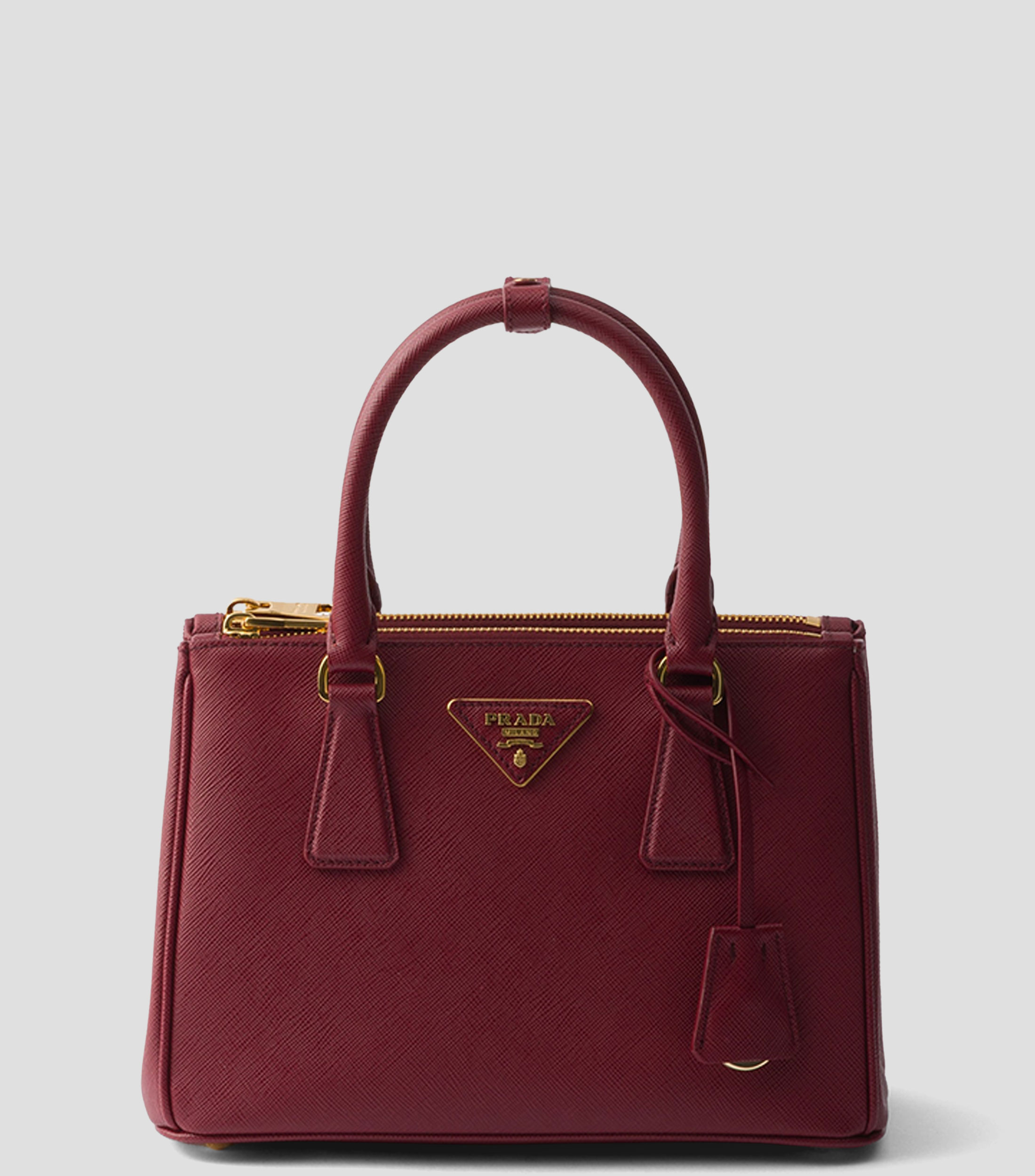 Bolsa Satchel Roja en Piel Galleria, Mujer