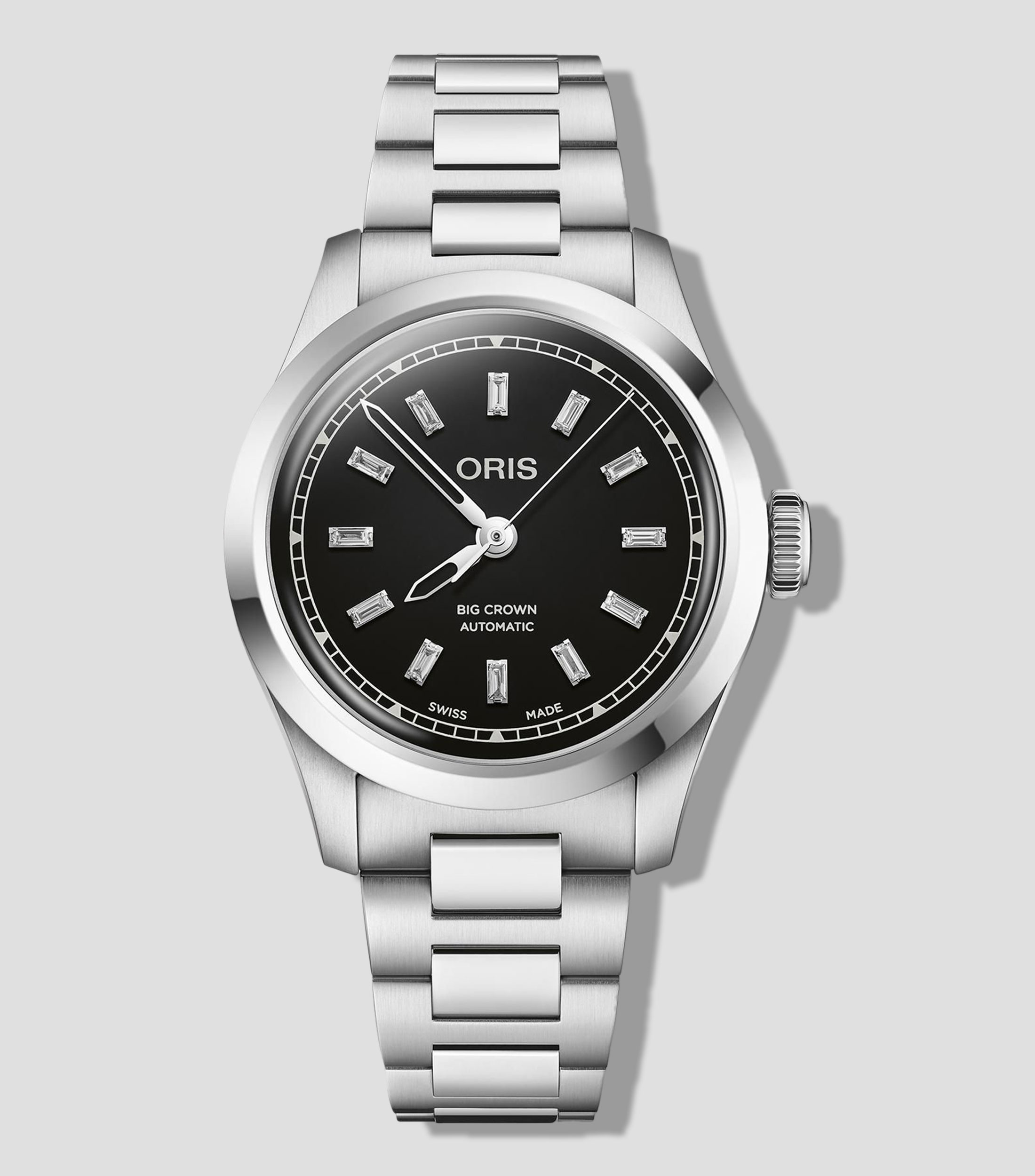 Reloj para Mujer Big Crown Casual Negro, Plateado