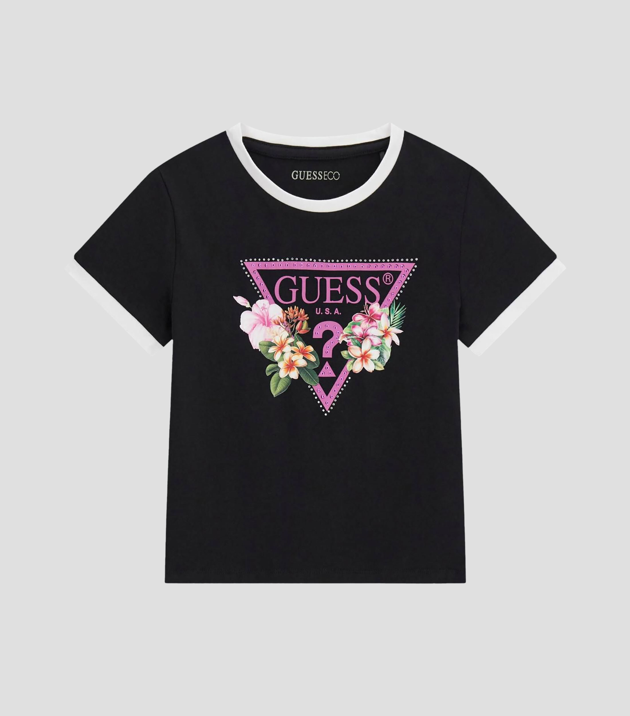 Playera cuello redondo manga corta estampada Niña.