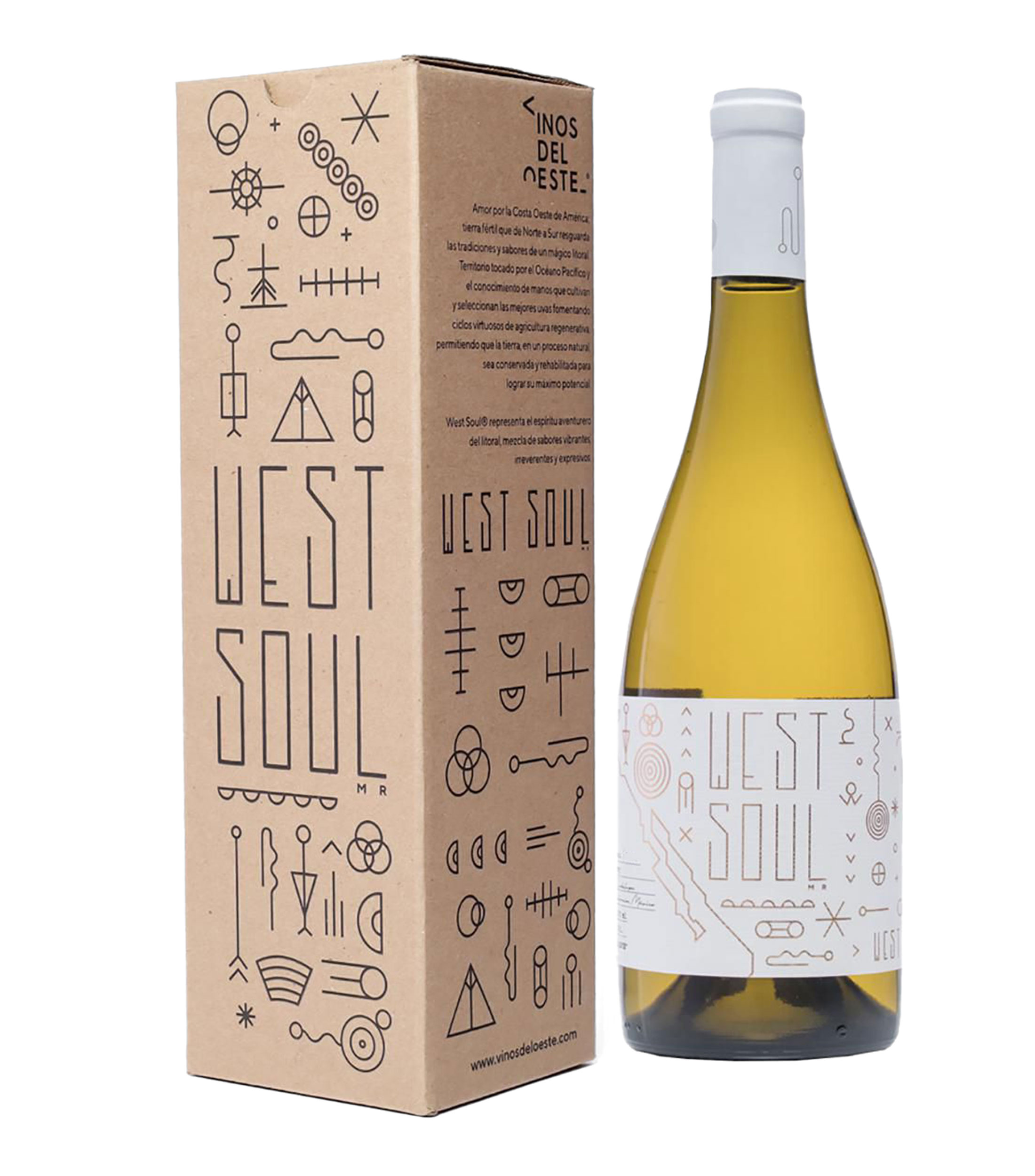 Vino blanco Chardonnay West Soul 2021, México, 750 ml