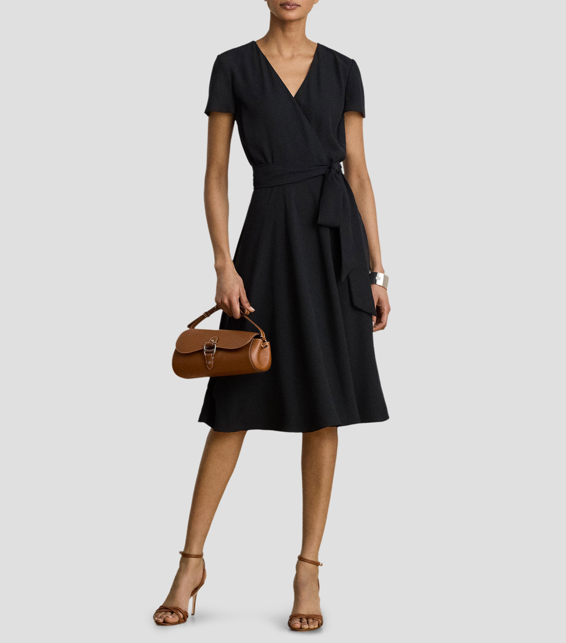 Vestido midi liso Mujer