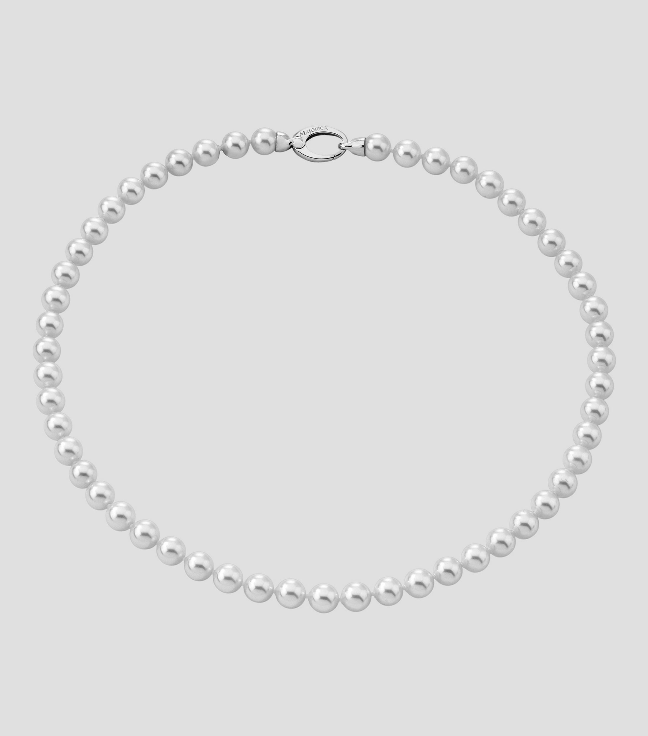 Collar de perlas blancas Mujer