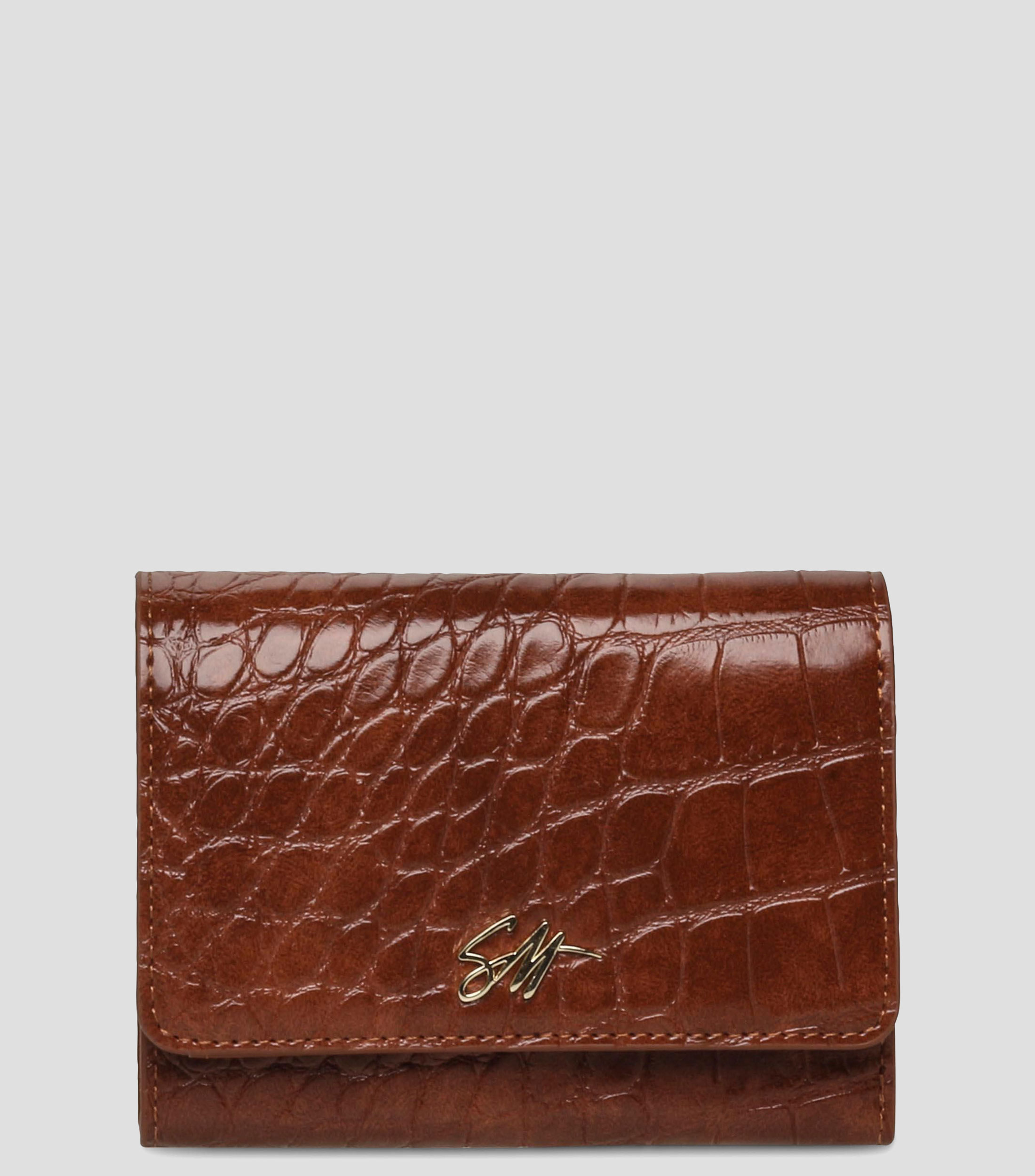Cartera café animal skin Mujer
