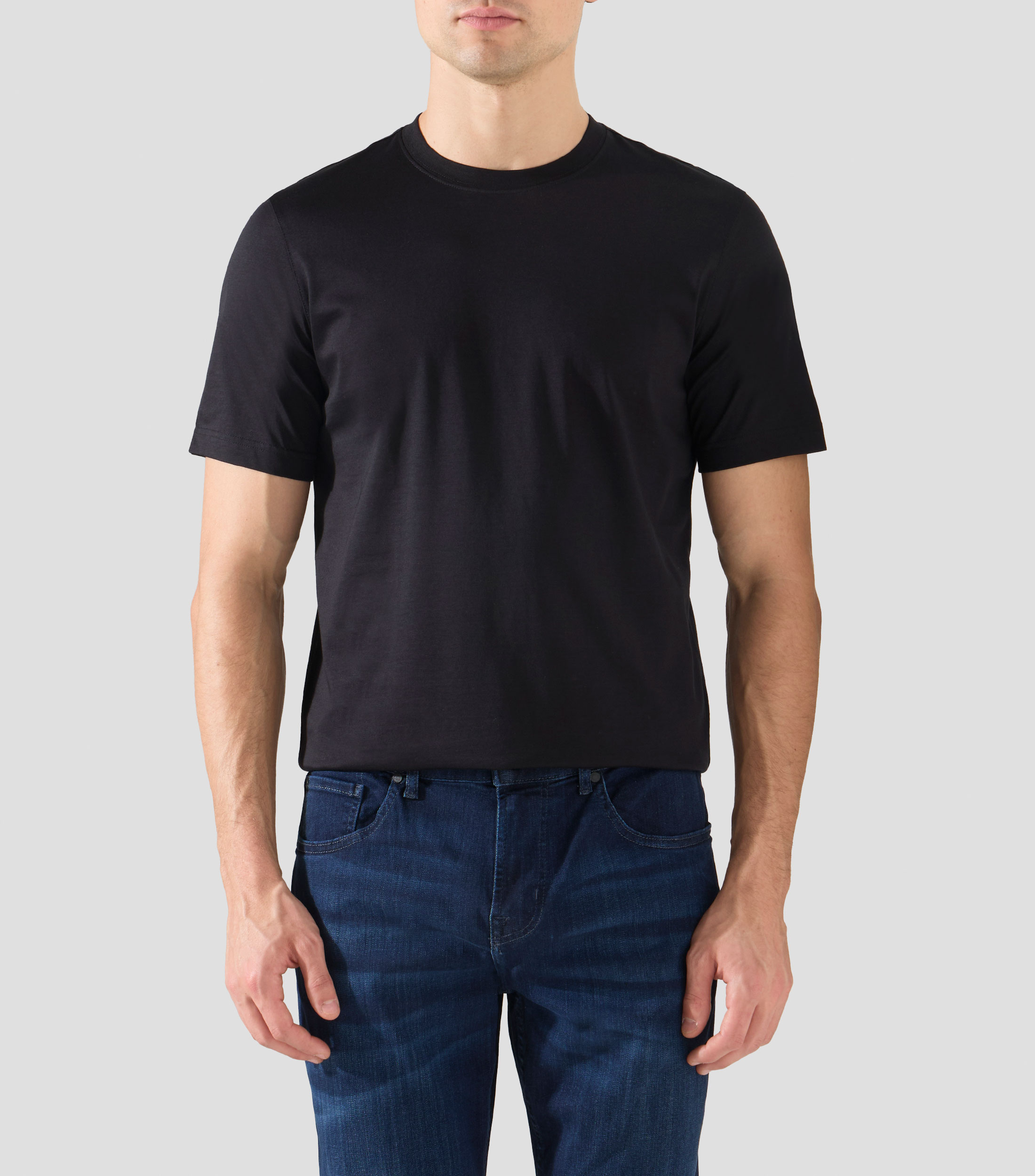 Playera cuello redondo manga corta lisa Hombre