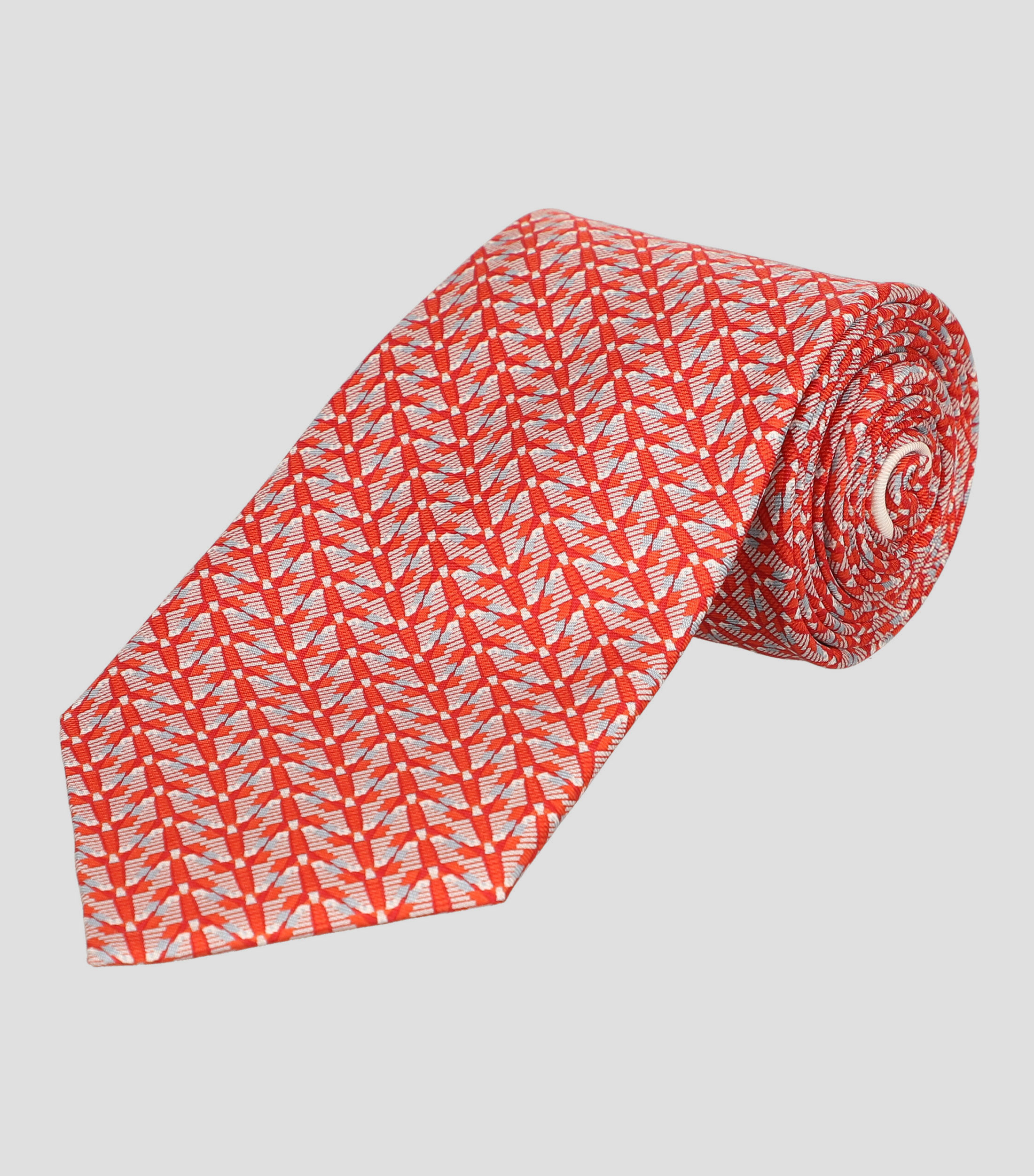 Corbata Ancha en Seda Rojo Pirámide