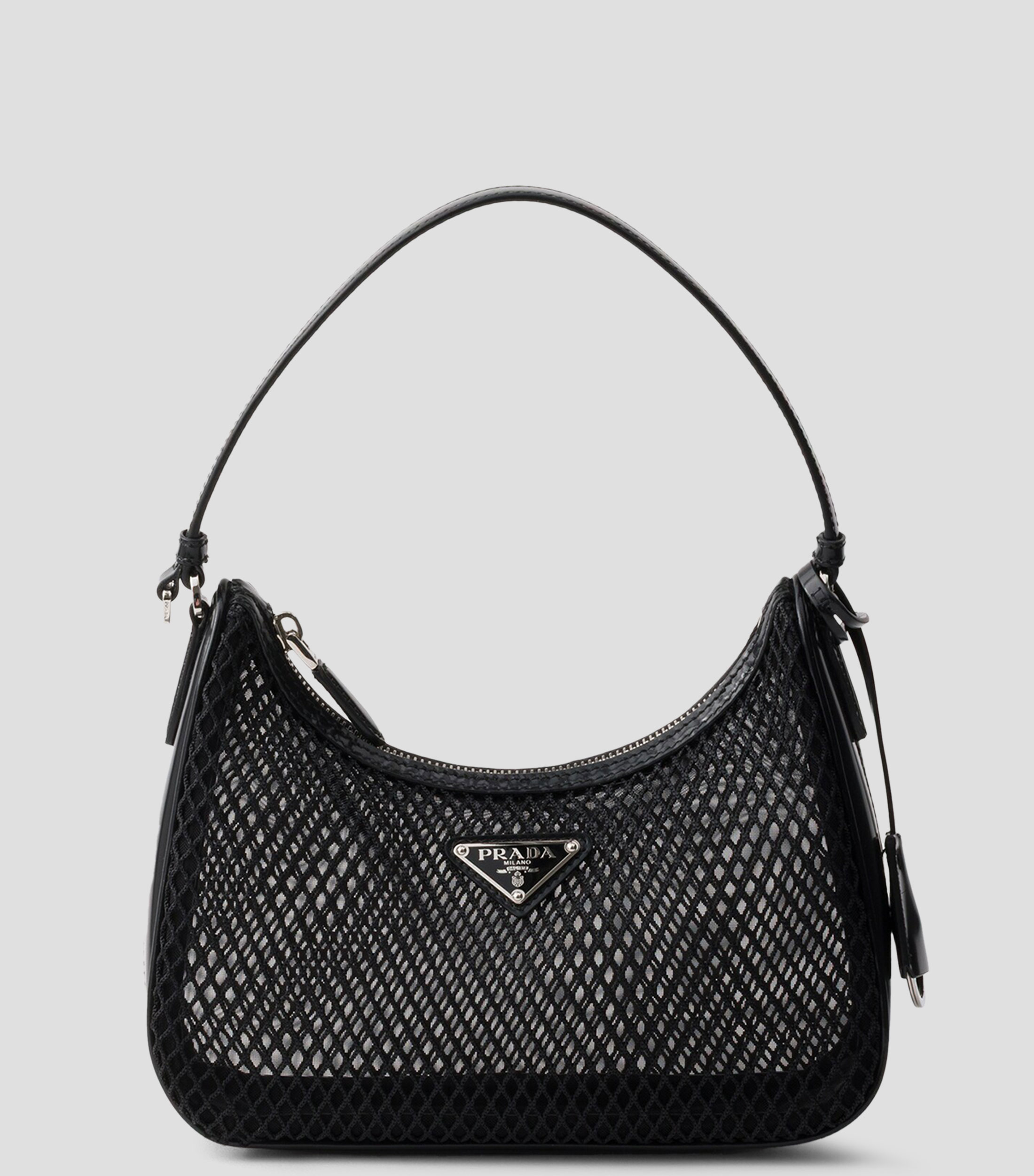 Bolsa Prada Re-Edition 2005 de malla y piel cepillada Mujer
