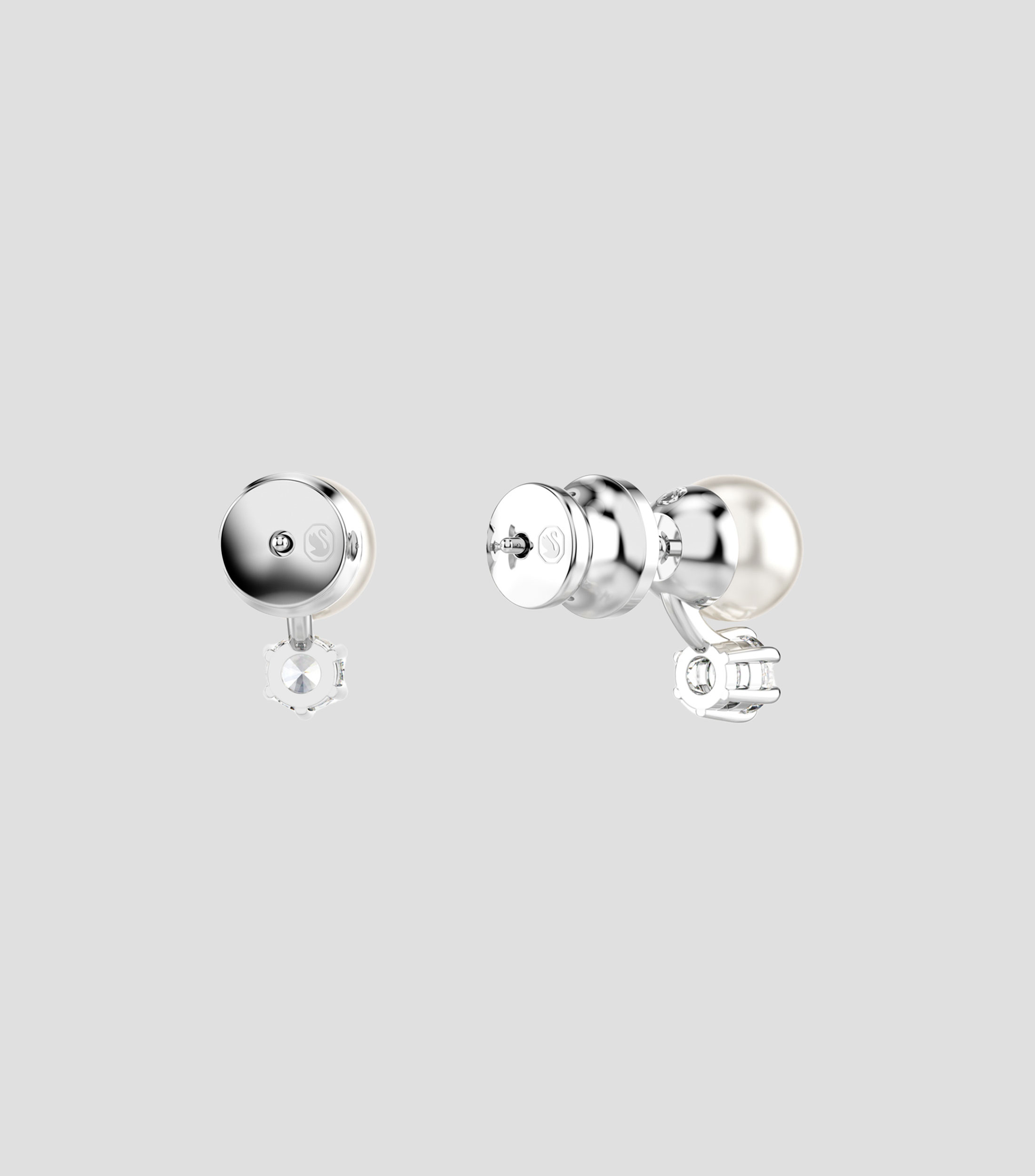 Pendientes Matrix con Crystal Pearl y Zirconia Swarovski Unisex