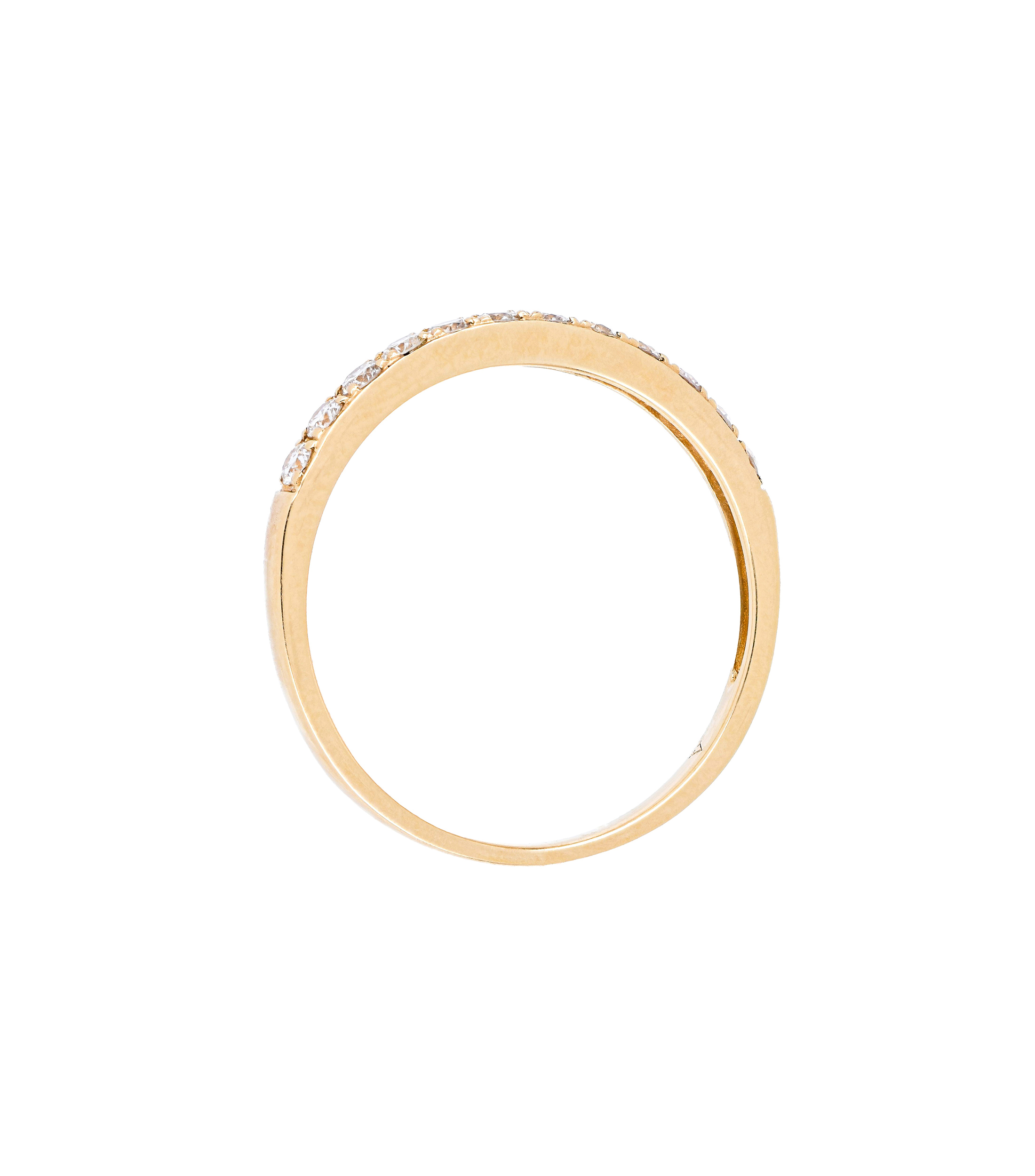 Anillo churumbela en oro 14 Kts con diamantes Mujer