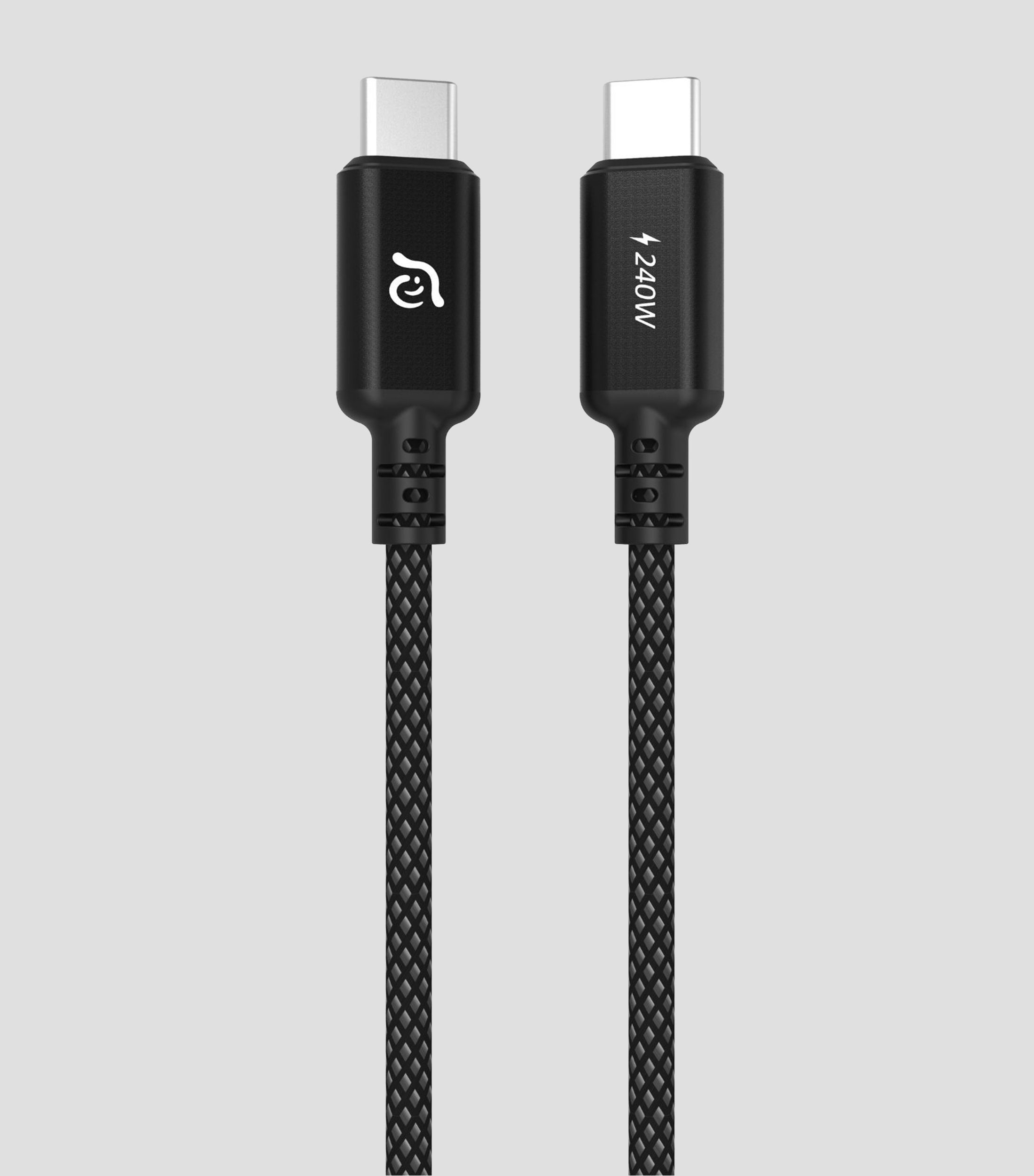 Cable USB Casa P200 trenzado Negro
