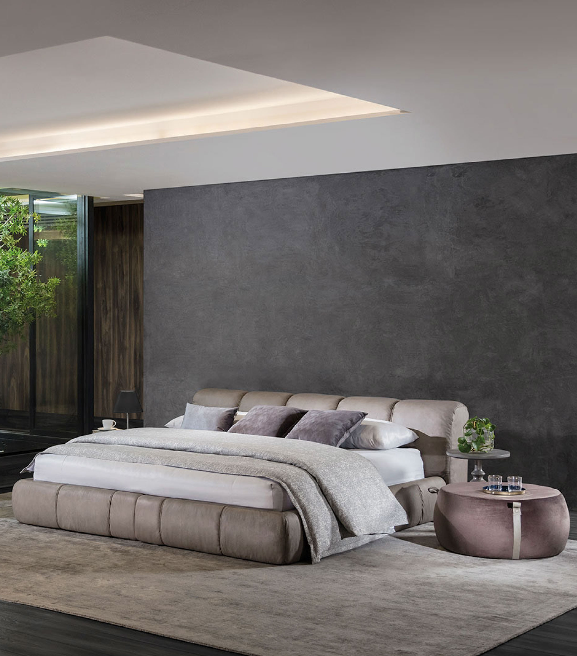 Cama King Size Cavalli en piel