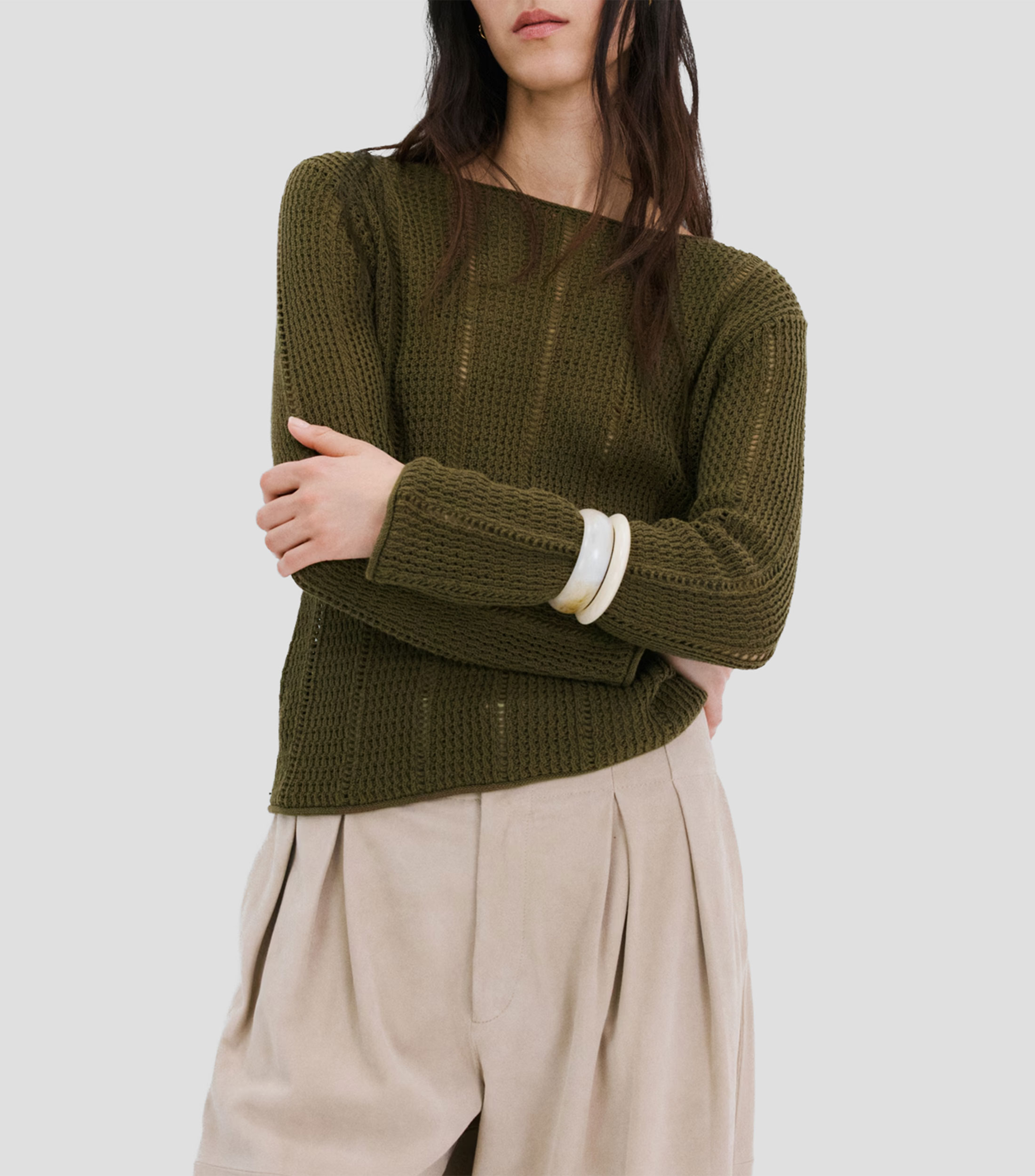 Suéter cuello barco Mujer