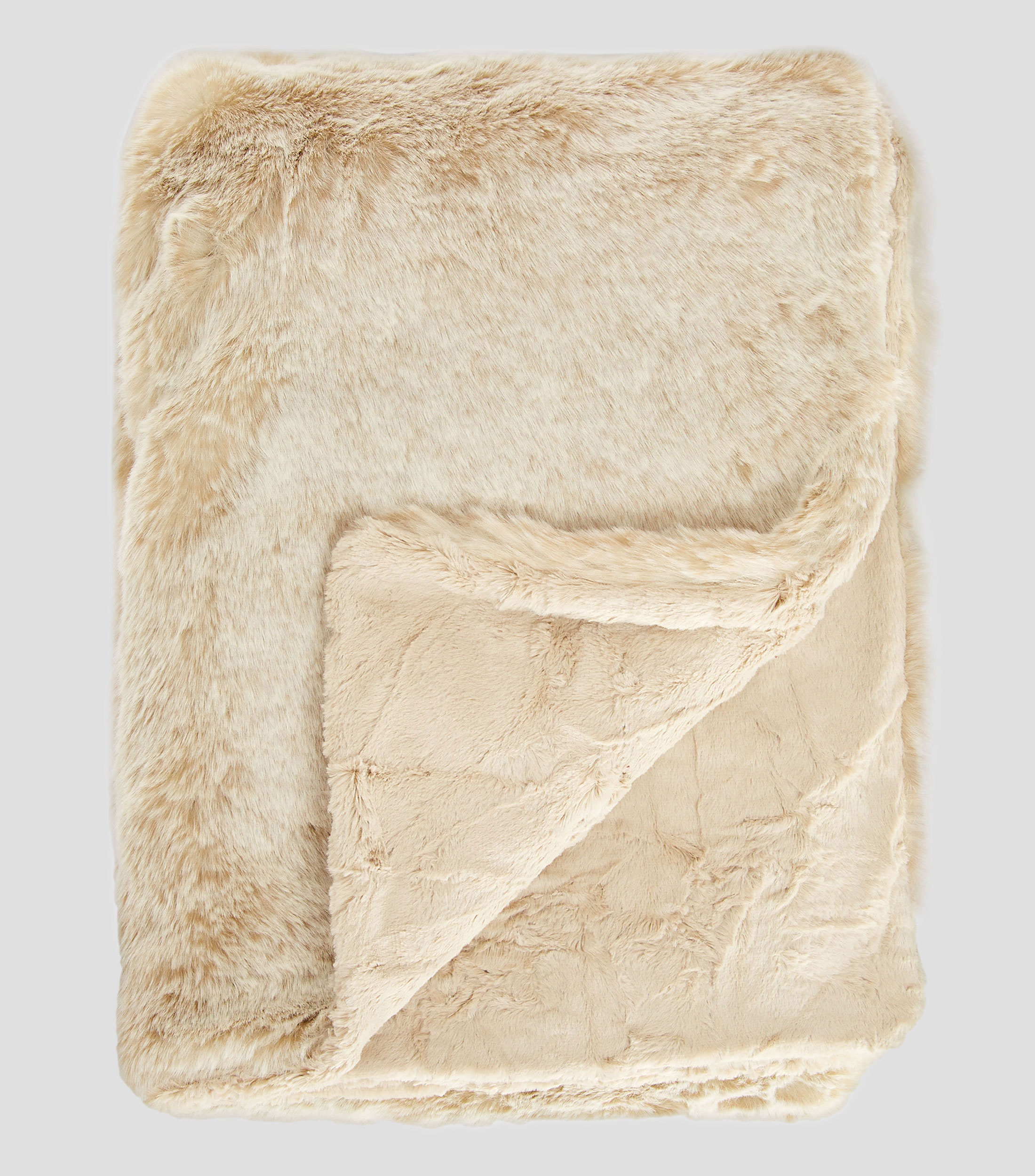 FRAZADA PIEL DE ZORRO BEIGE