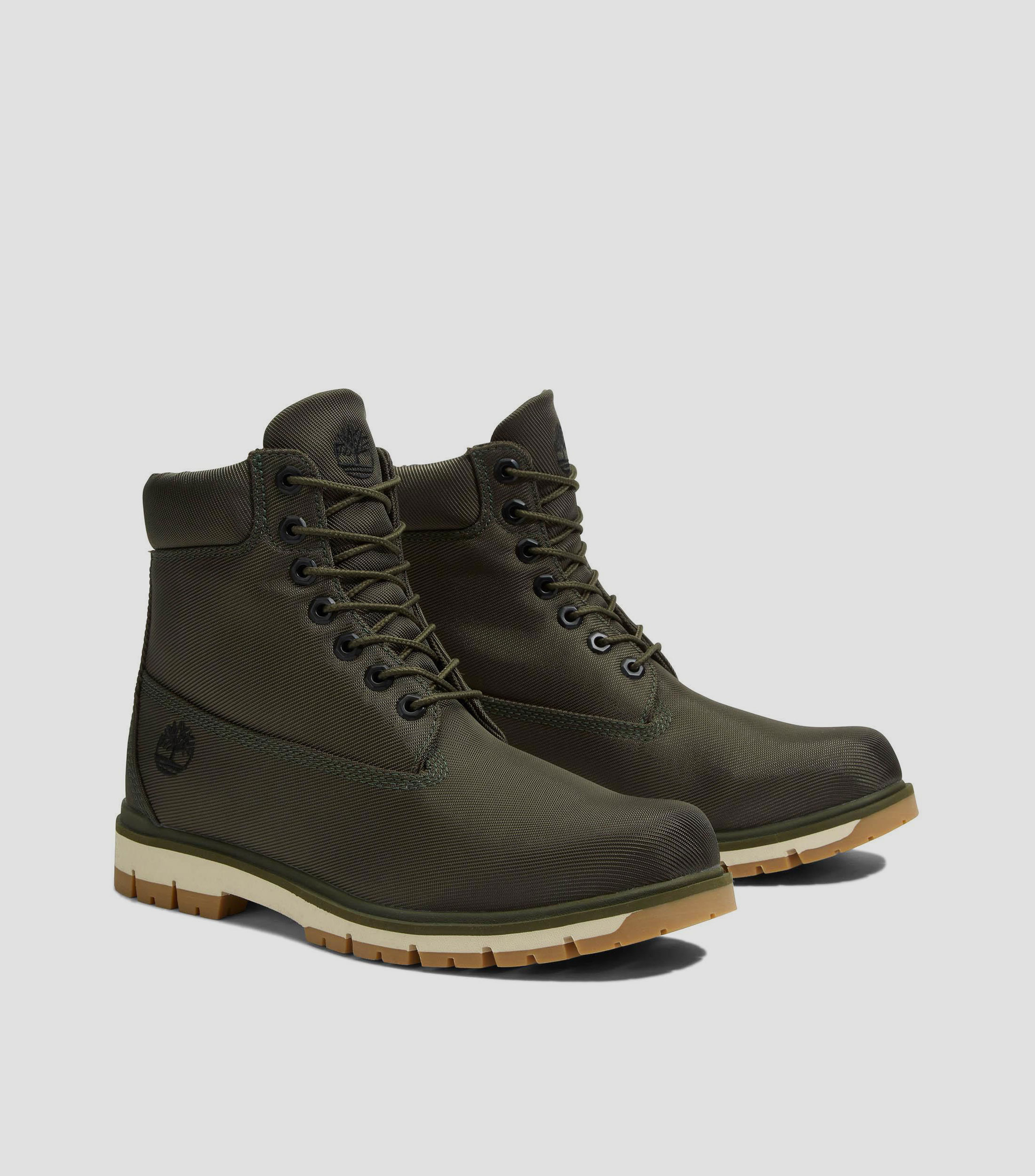 Botas medias en piel con tacón bajo ancho Hombre
