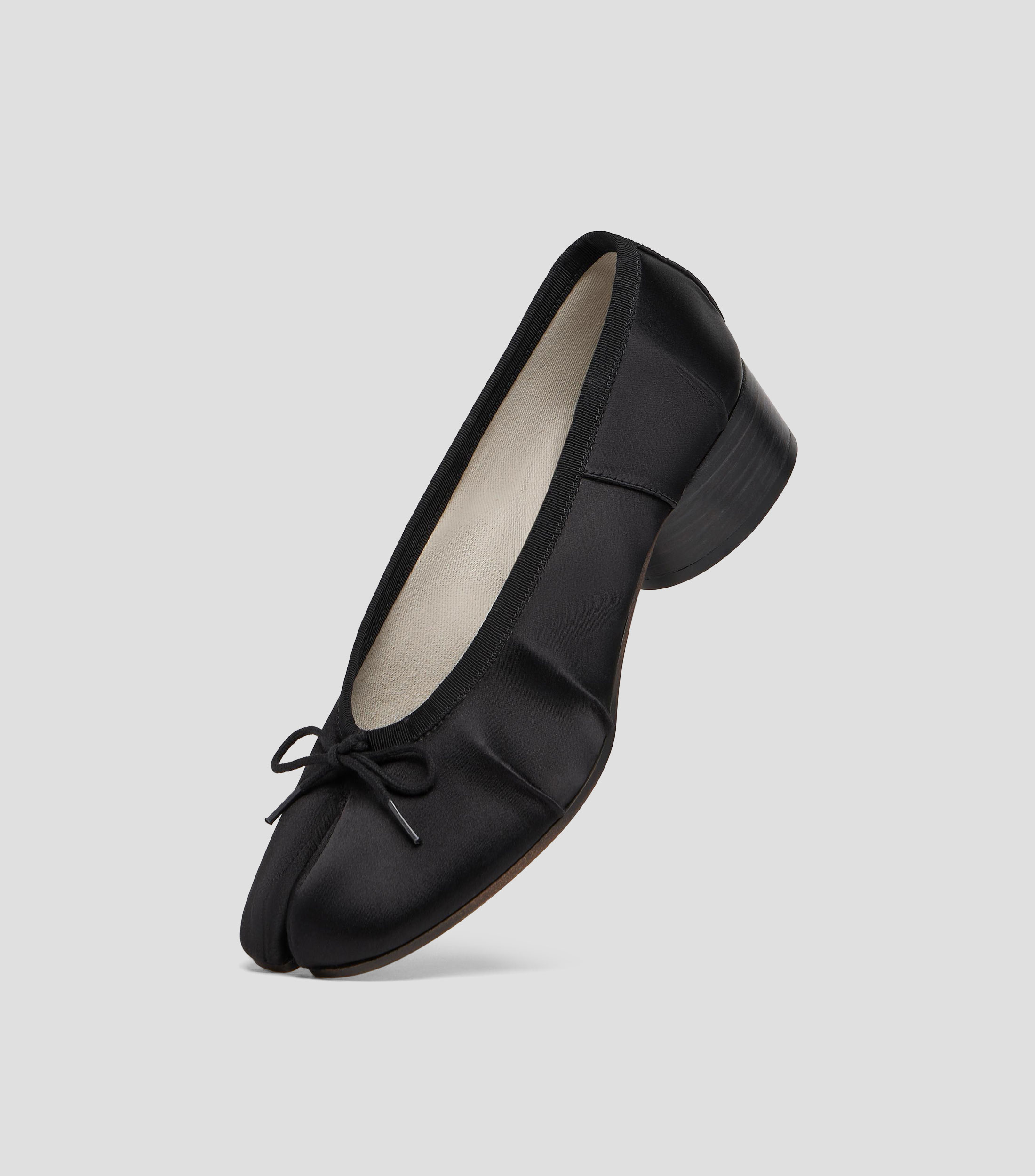 Flats Tabi de tacón bajo y ancho con lazo Mujer
