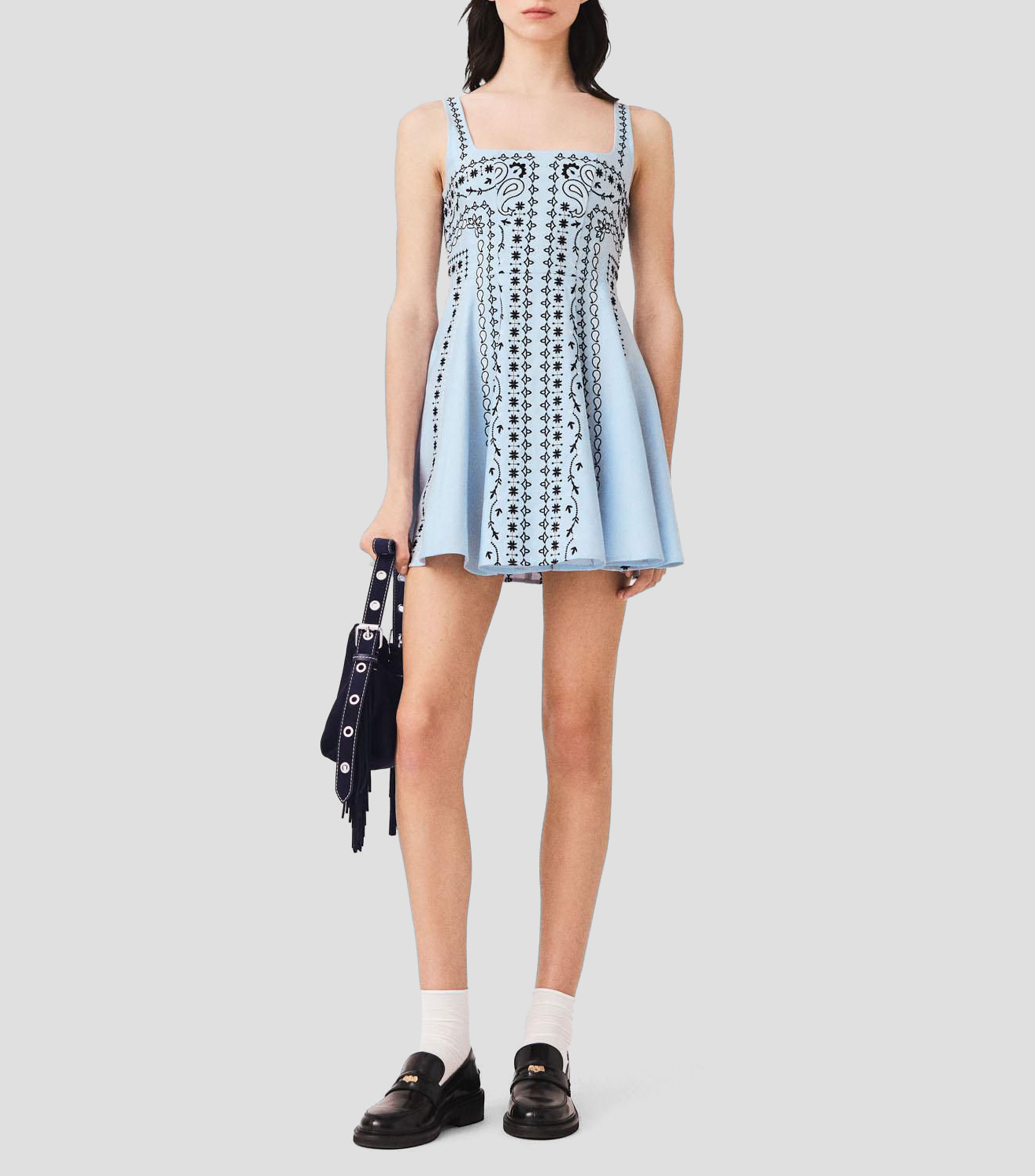 Vestido corto estampado Mujer