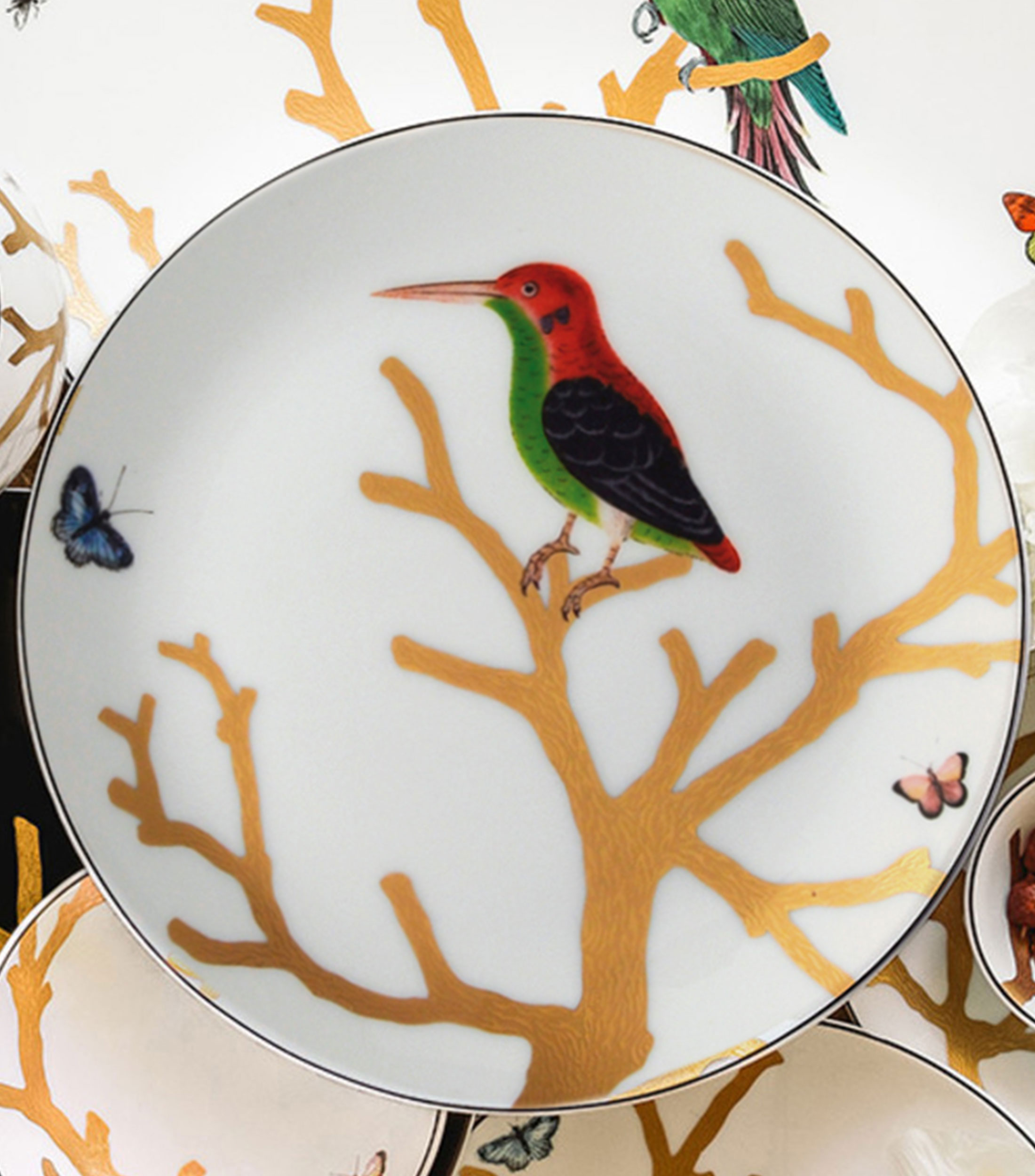 Plato para Pan Aux Oiseaux con ave