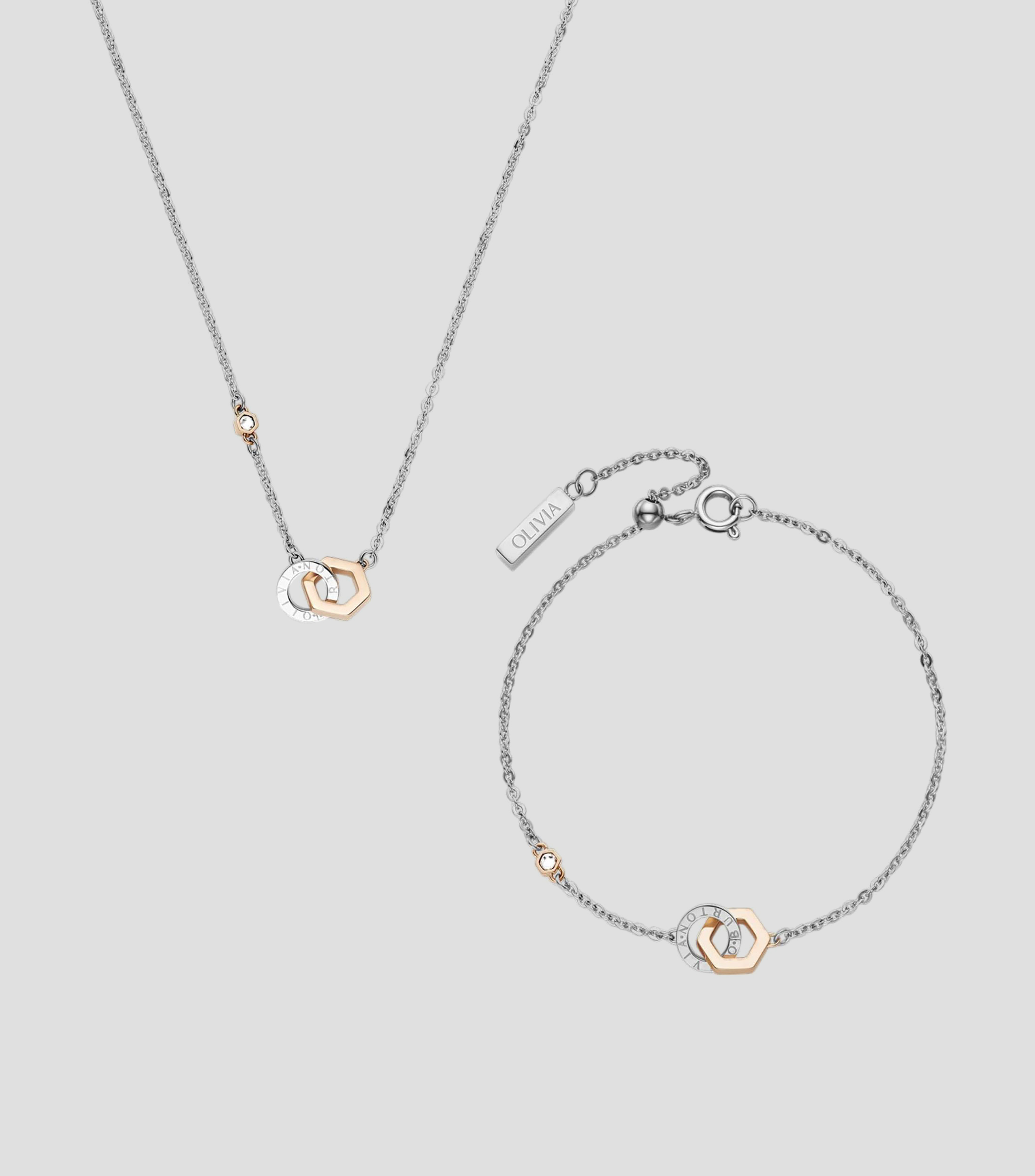 Set de collar y pulsera Interlink Gift Mujer
