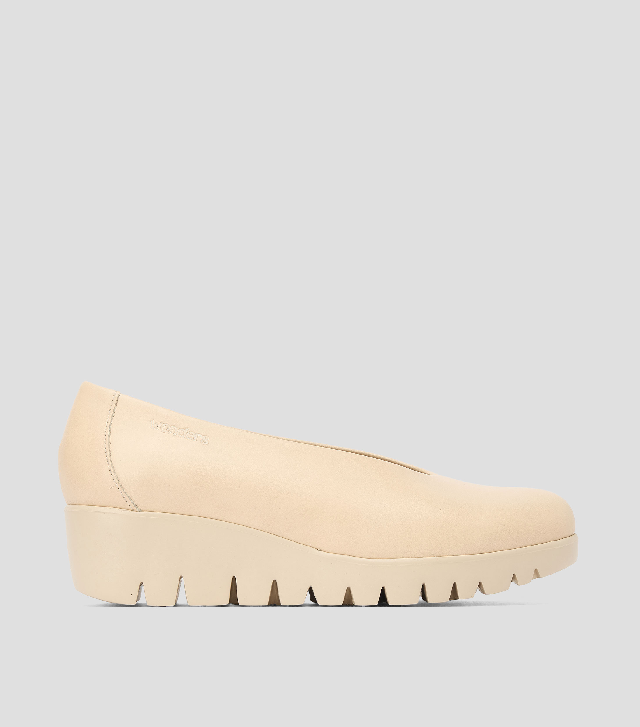 Zapatos casuales con plataforma en piel Mujer