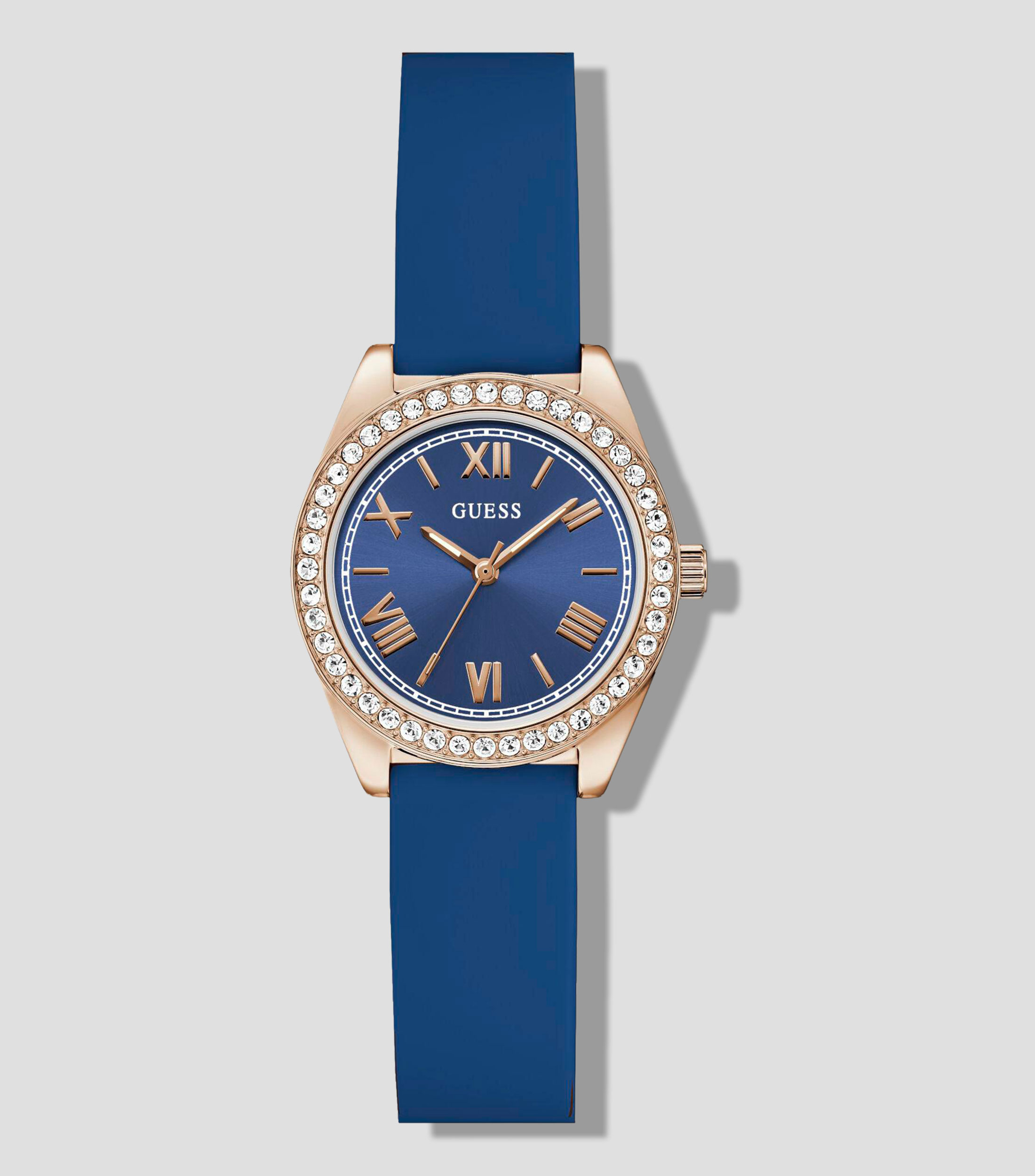 Reloj para Mujer Mini Luna de vestir Azul, Oro Rosa