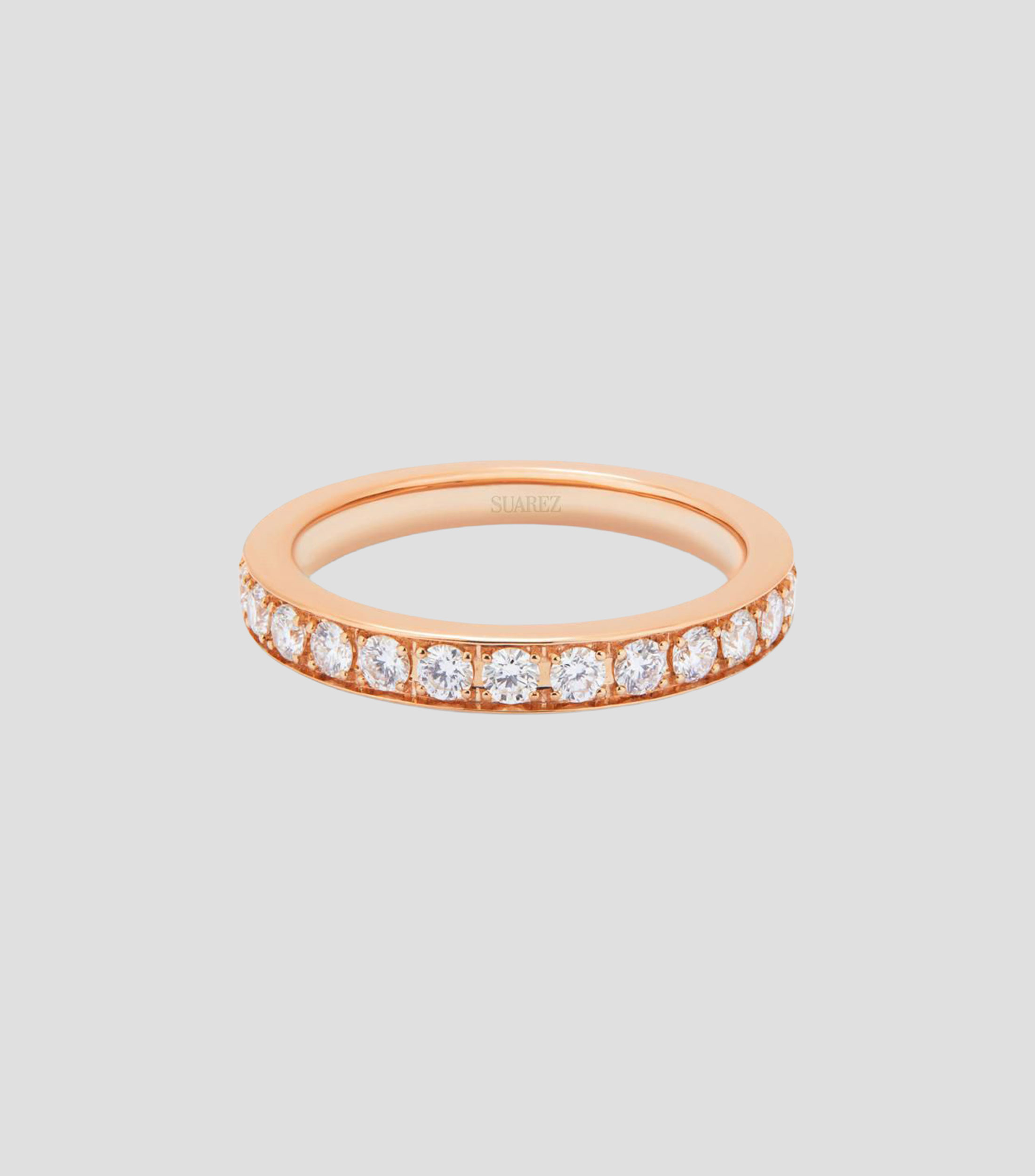 Anillo en Oro rosa de 18 Kilates con diamantes Mujer