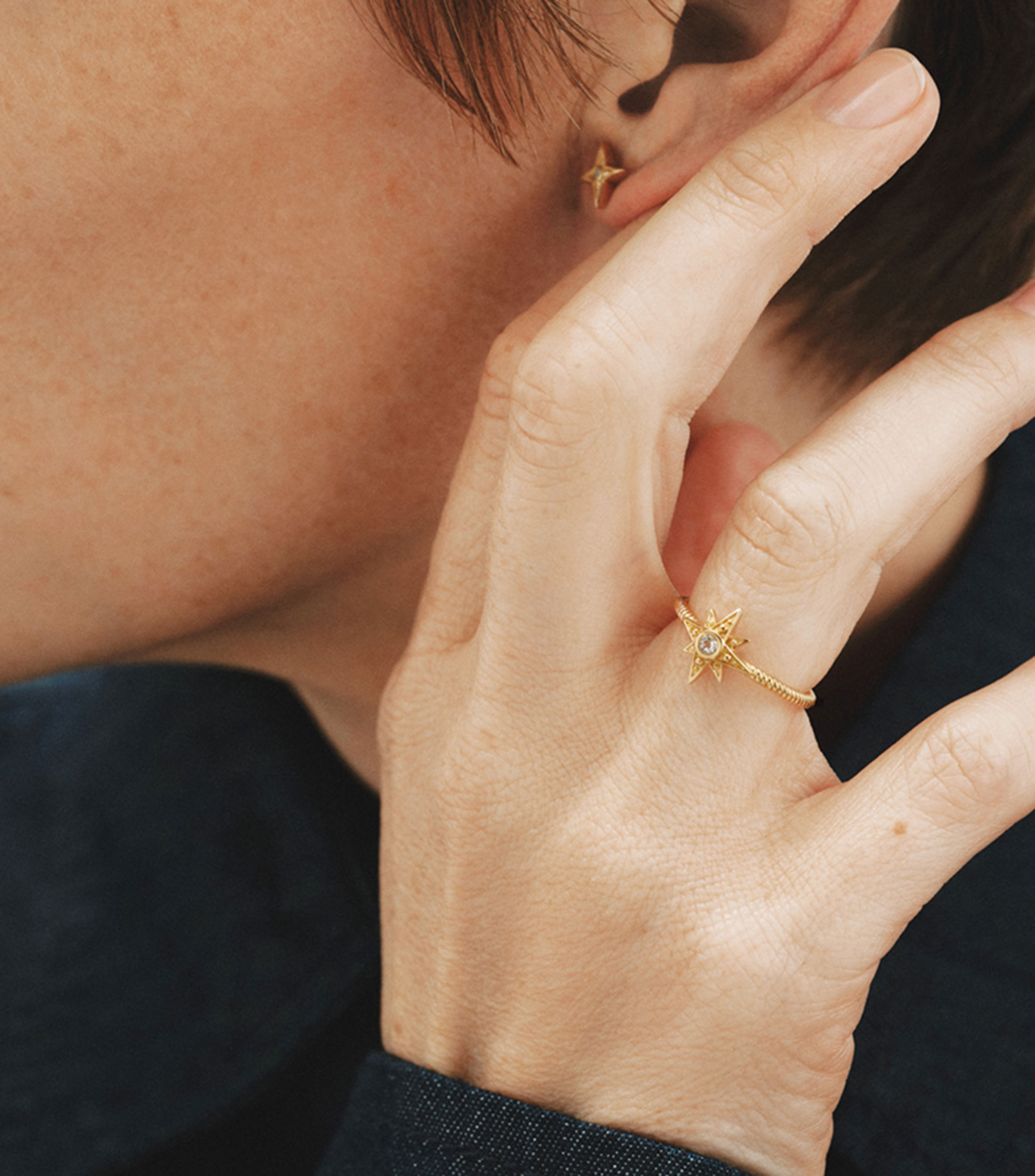 Anillo en Plata .925 con estrella Mujer