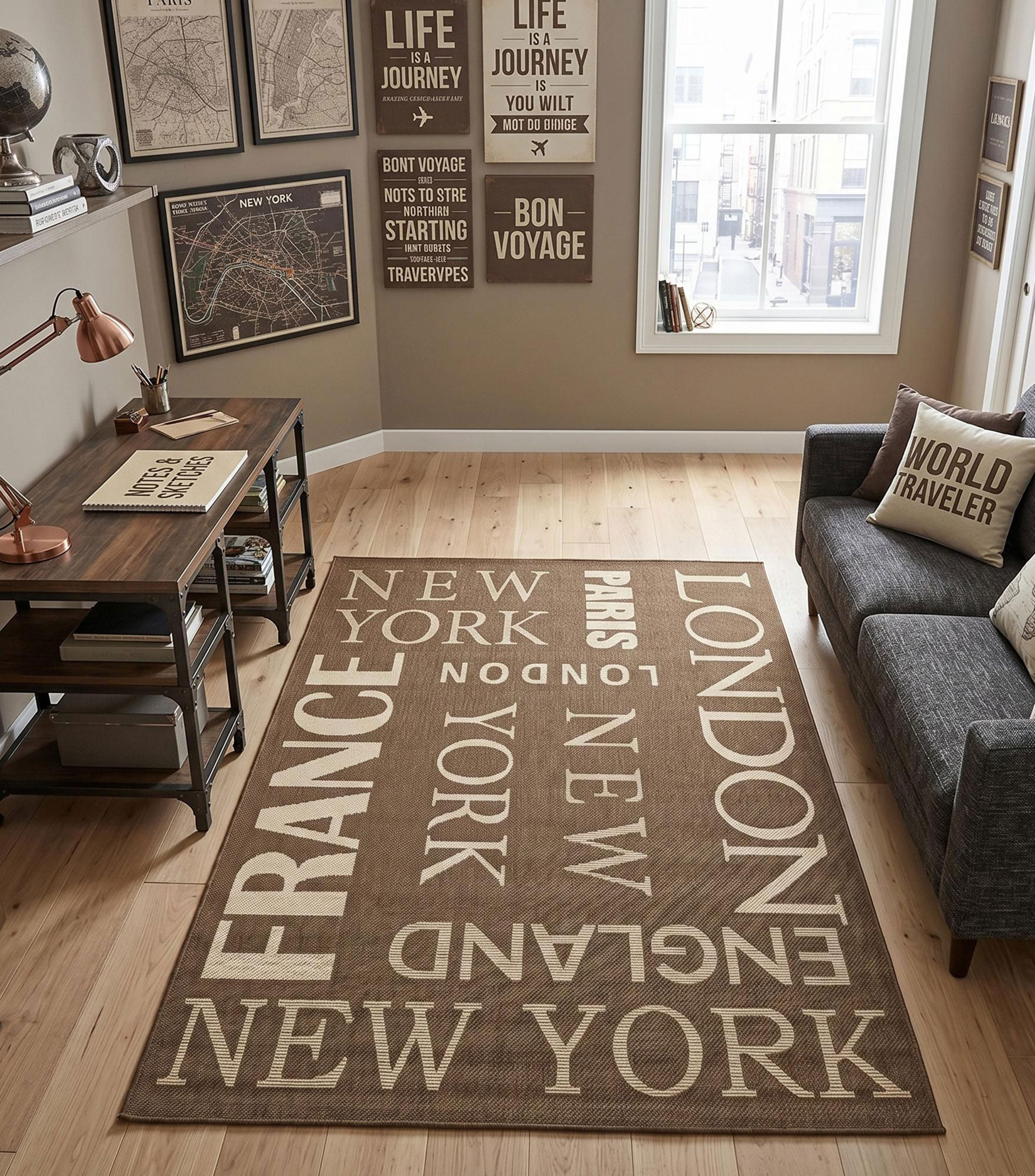 Tapete decorativo Melbourne en polipropileno 290 x 200 cm