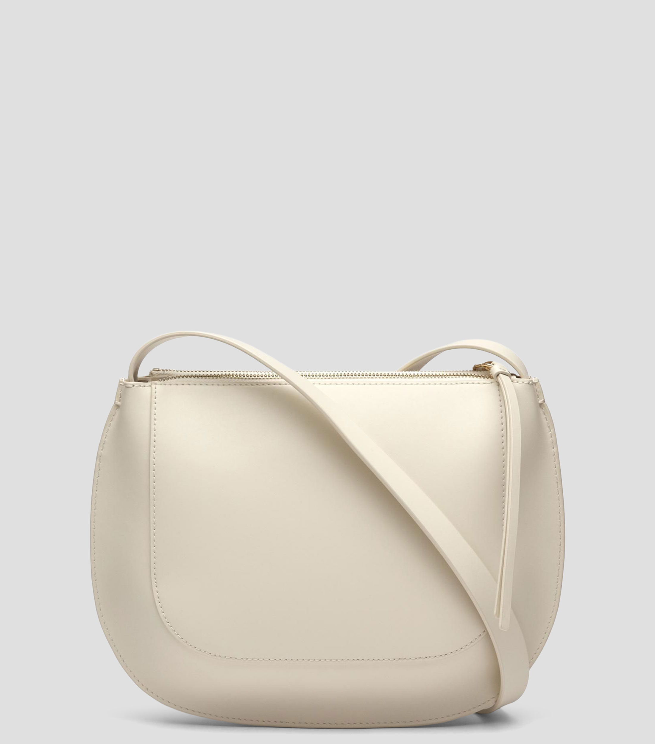 Bolsa crossbody en piel lisa Mujer