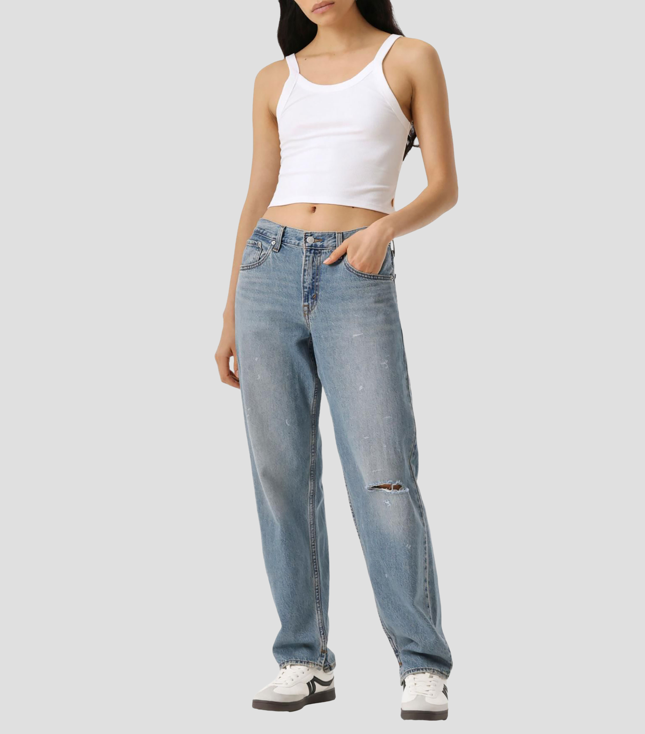 Jeans de corte amplio Mujer