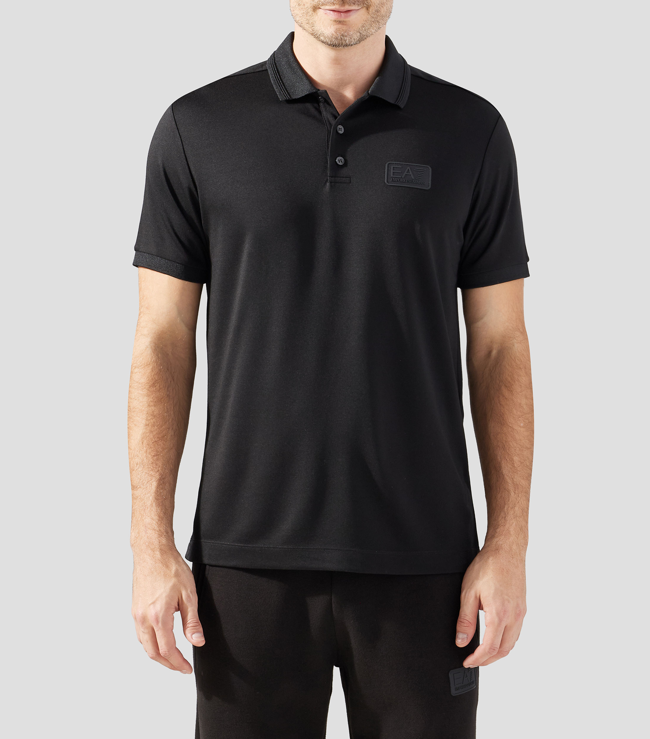 Playera tipo polo manga corta lisa Hombre