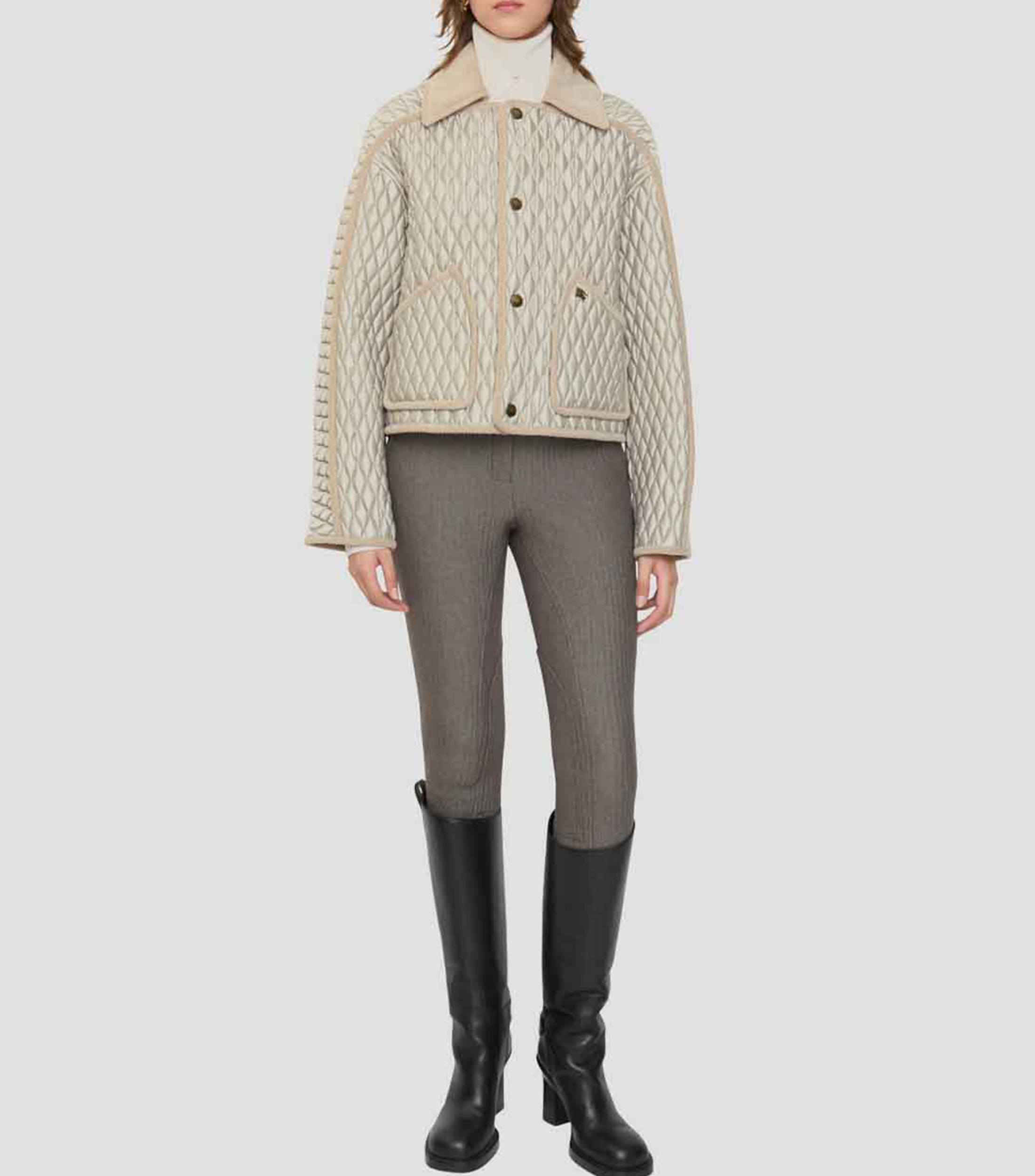 Chamarra Floriston Cropped Mujer